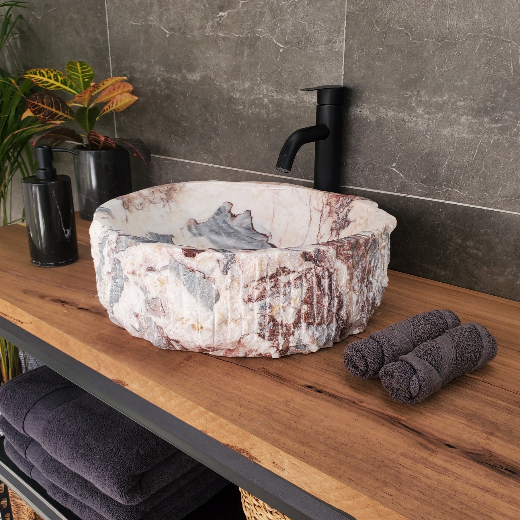 S34_03 Onyx Stone Vessel Sink