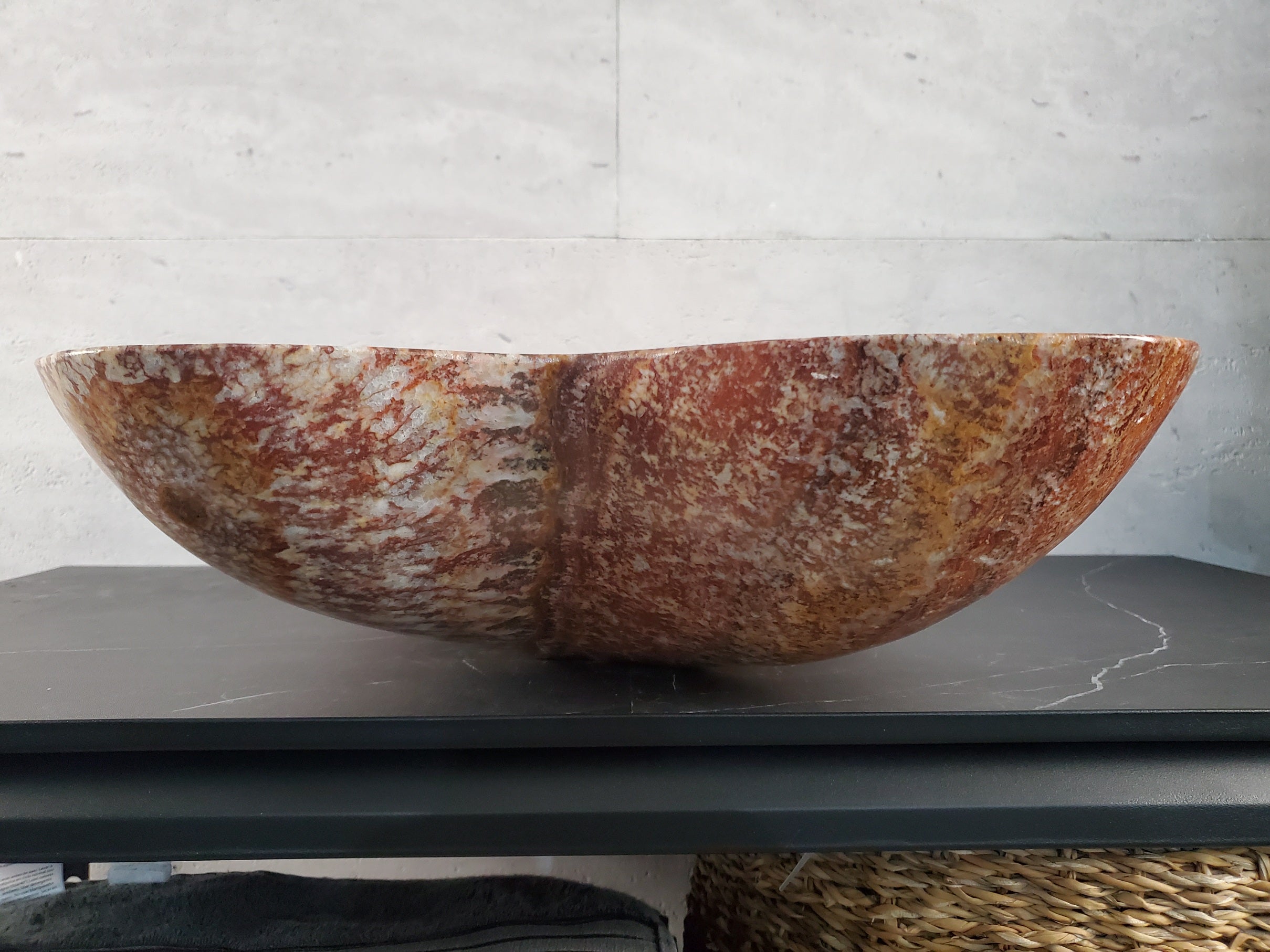 S27_11 Onyx Stone Vessel Bathroom Sink - 21 x 15.5 inch