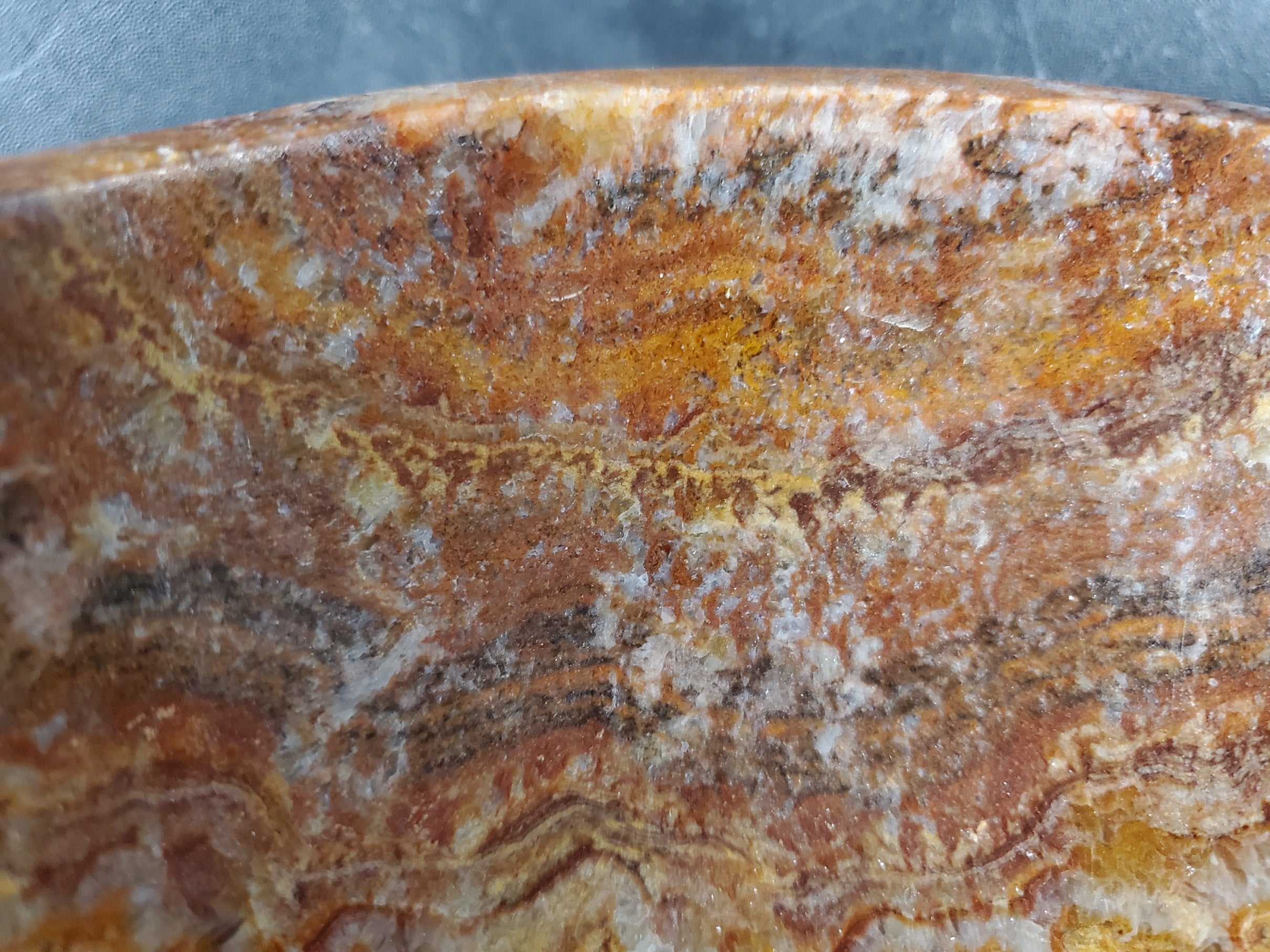 S27_10 Onyx Stone Vessel Bathroom Sink - 18 x 16 inch