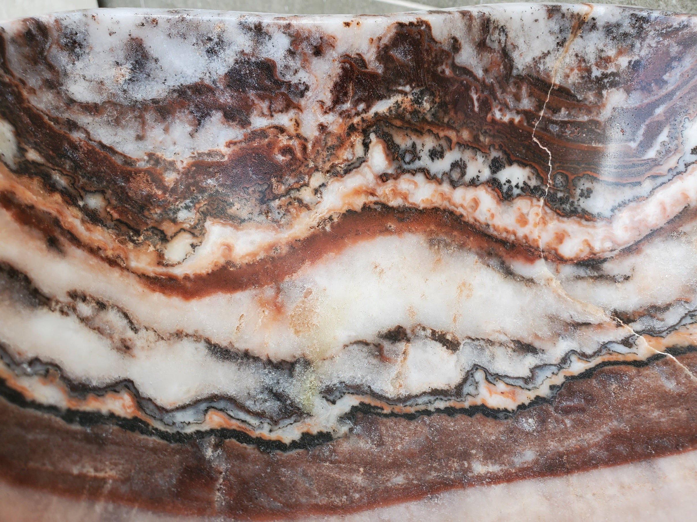 S31_07 Serpentine Onyx Stone Vessel Sink