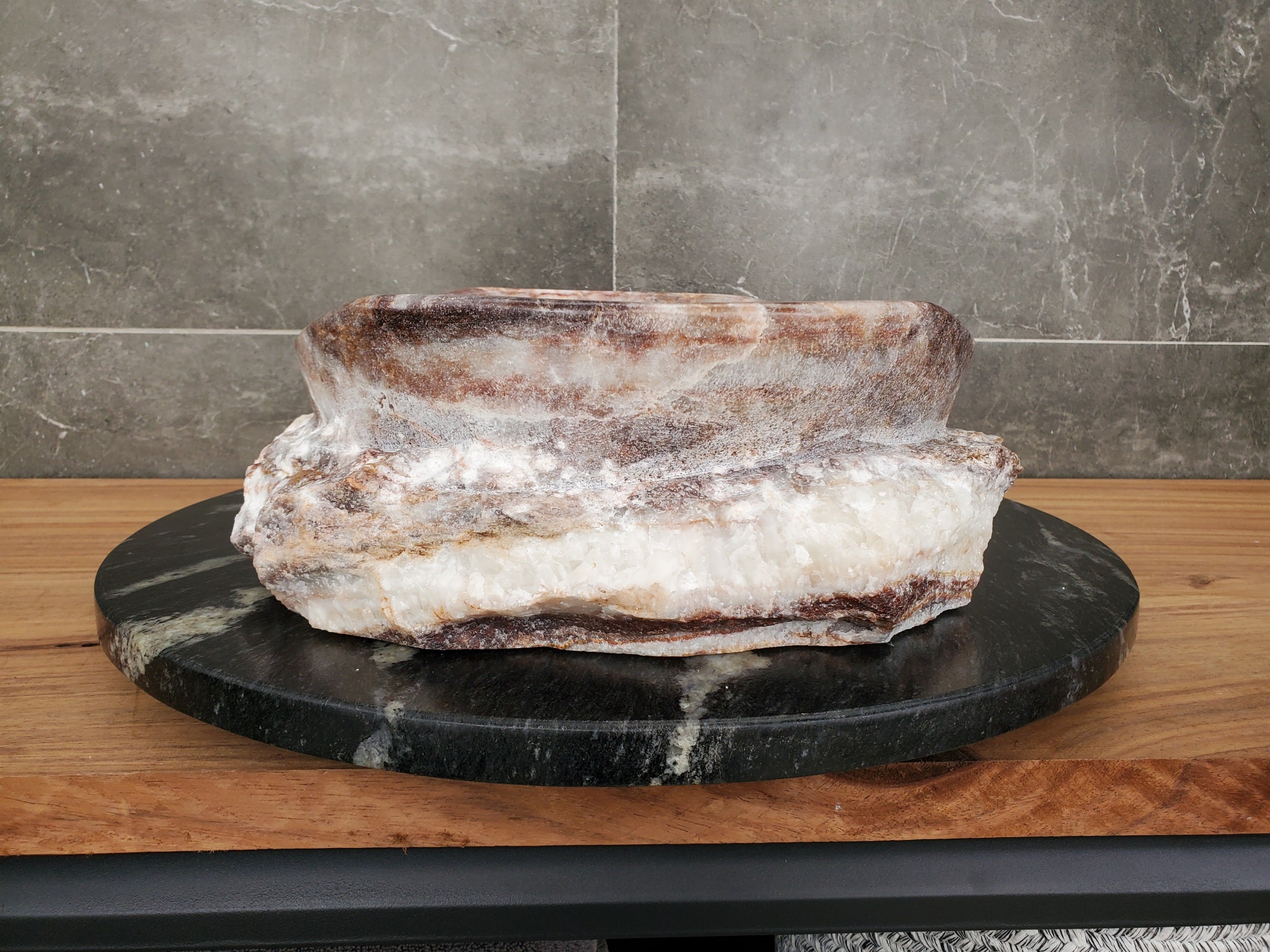 S31_10 Serpentine Onyx Stone Vessel Sink