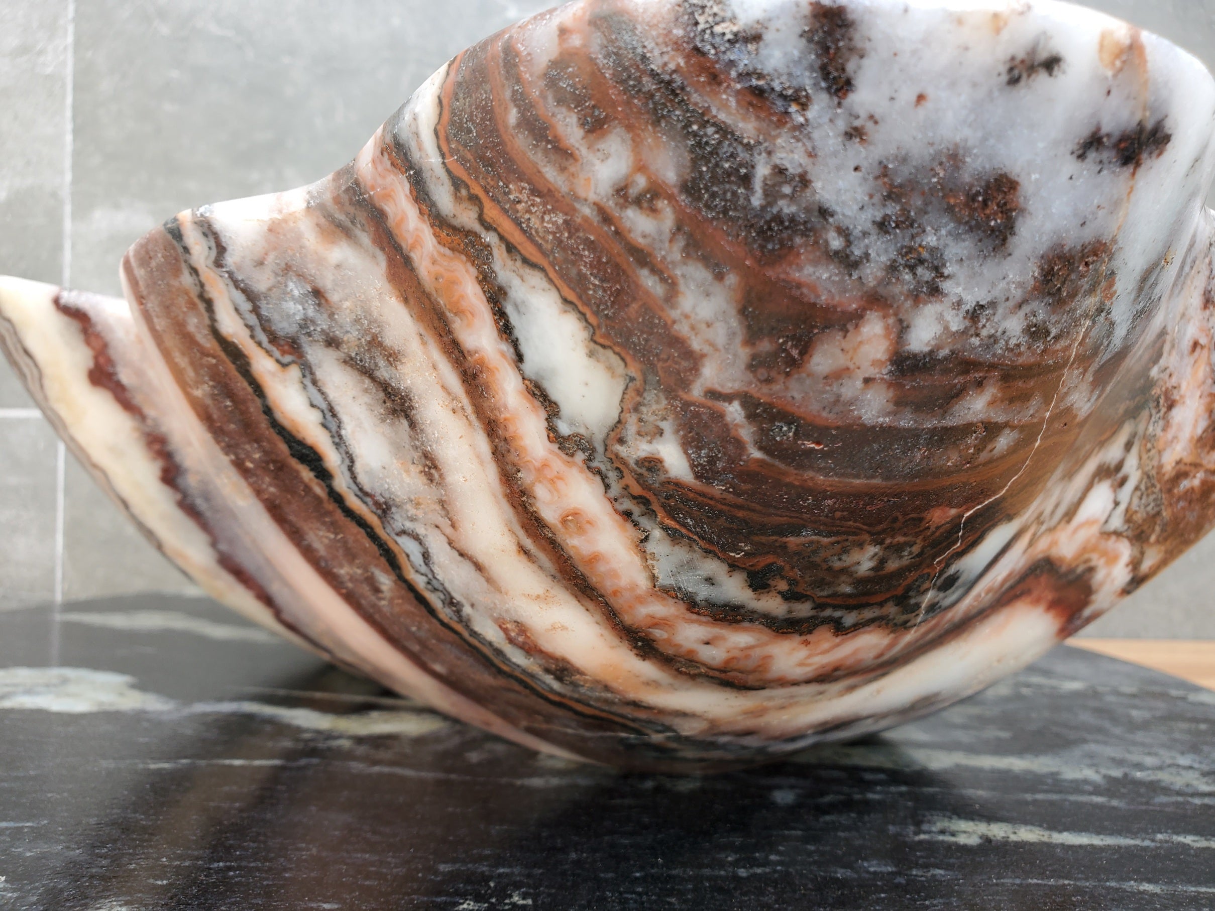 S31_07 Serpentine Onyx Stone Vessel Sink