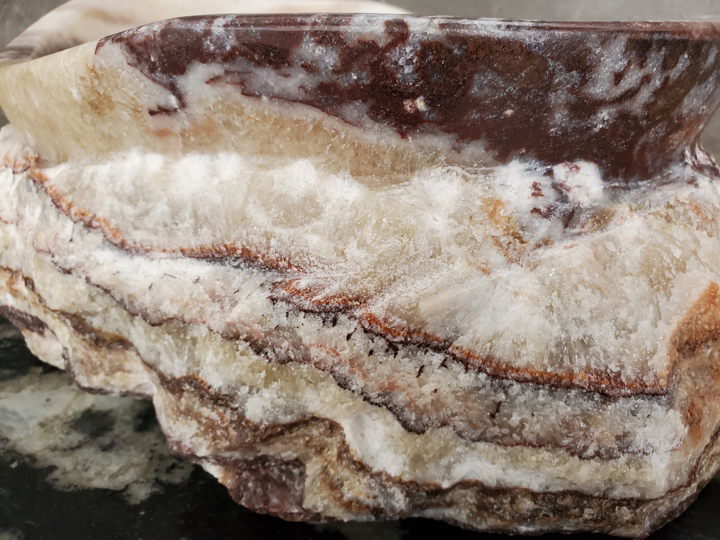 S31_09 Serpentine Onyx Stone Vessel Sink - 16 x 13.5 inch