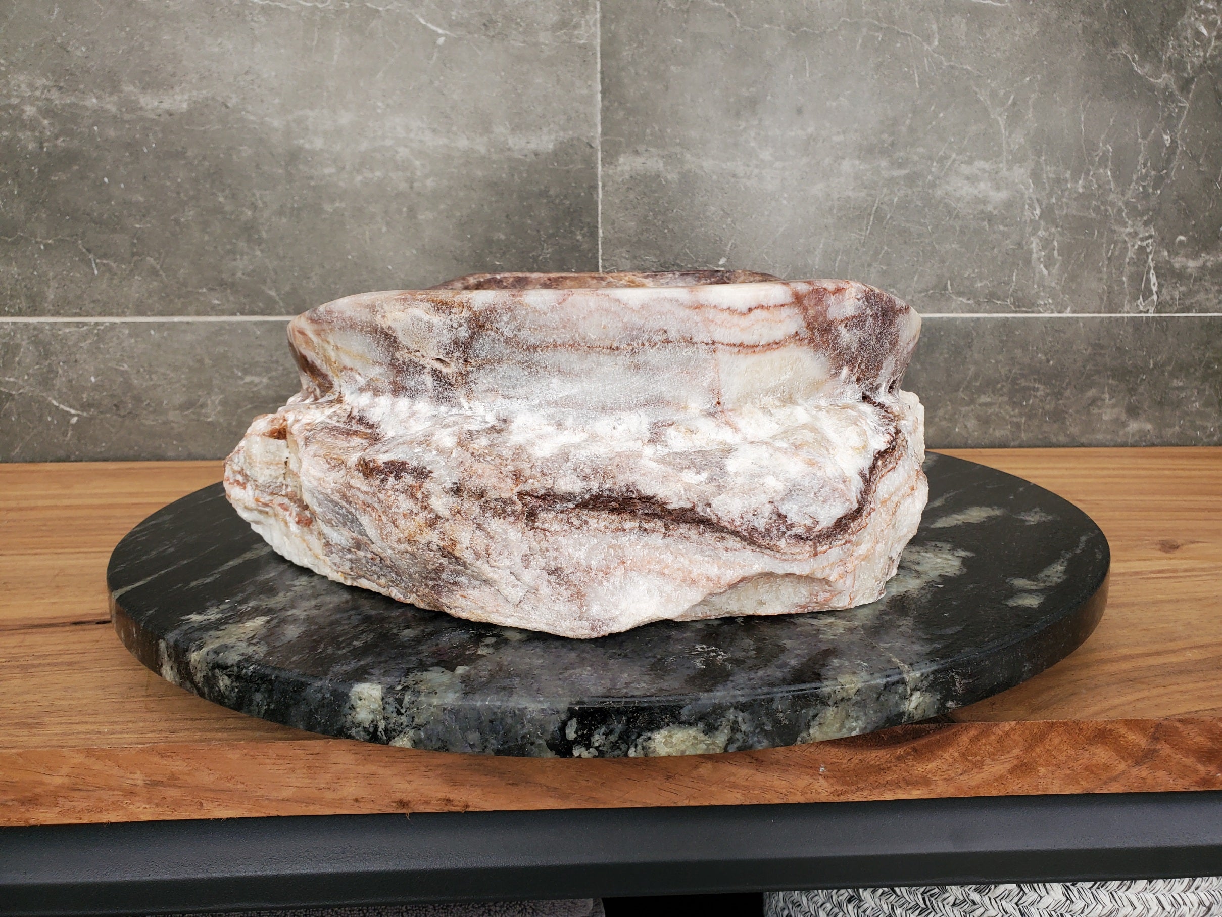 S31_10 Serpentine Onyx Stone Vessel Sink