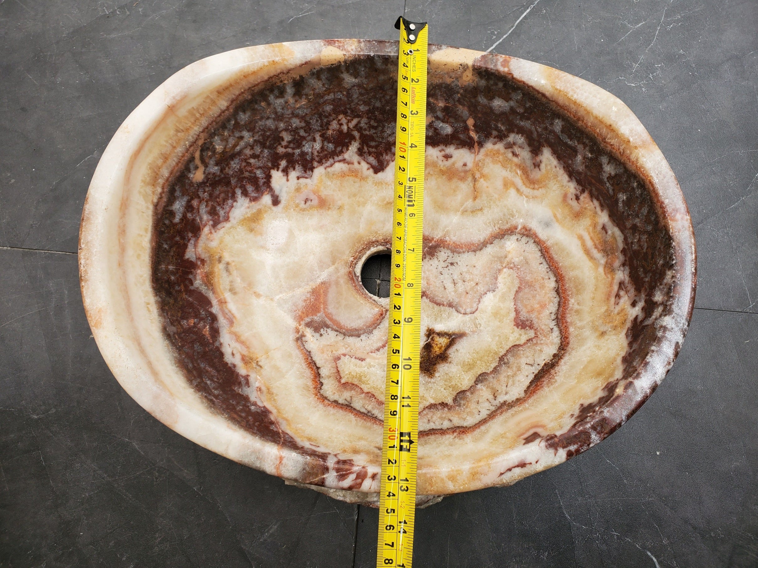 S31_09 Serpentine Onyx Stone Vessel Sink