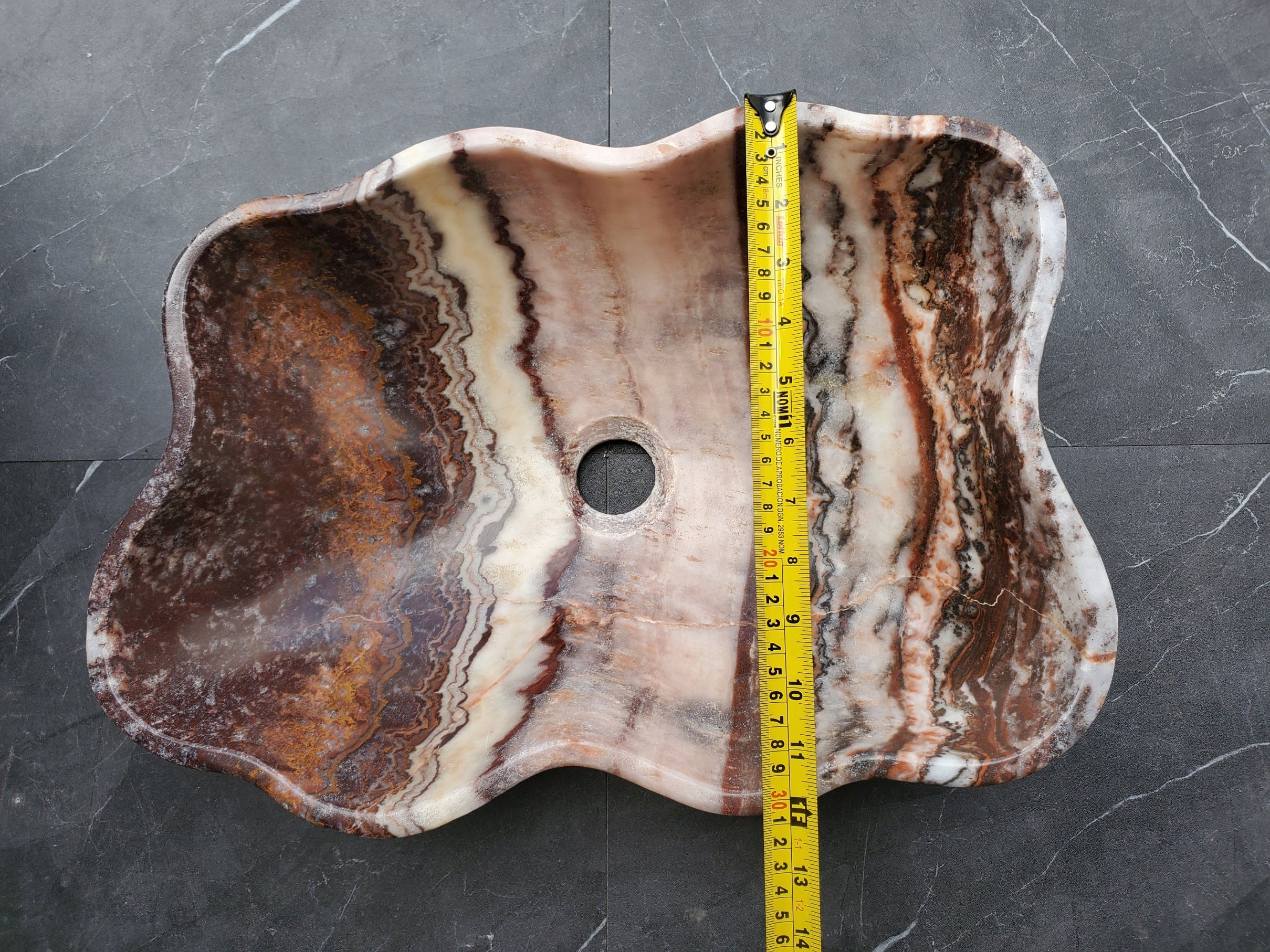 S31_07 Serpentine Onyx Stone Vessel Sink