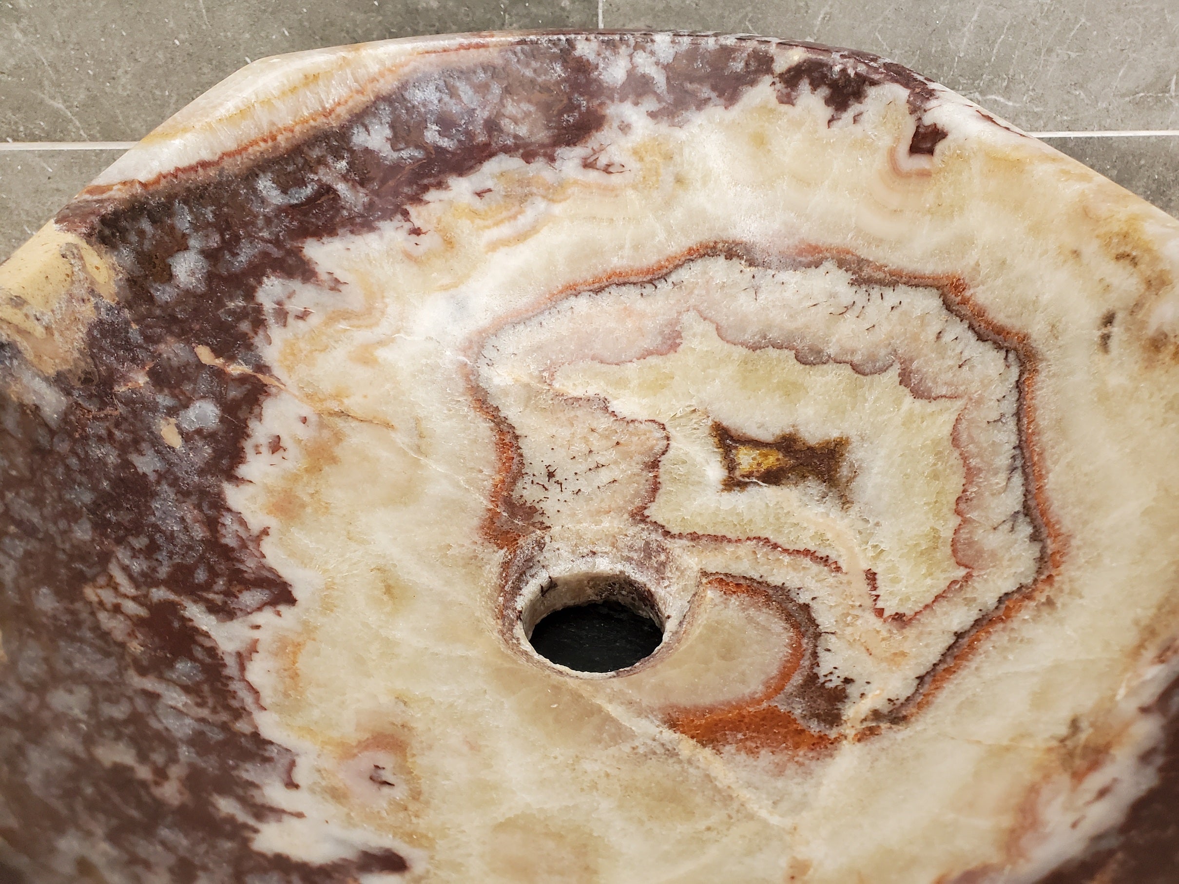 S31_09 Serpentine Onyx Stone Vessel Sink