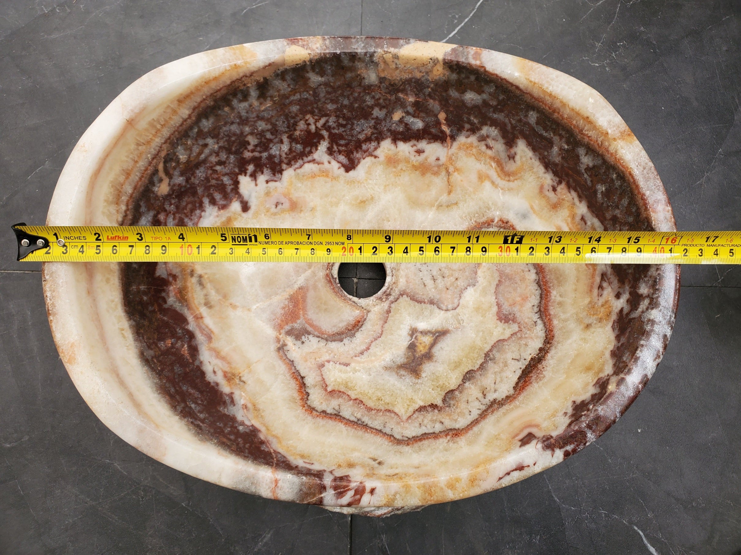 S31_09 Serpentine Onyx Stone Vessel Sink