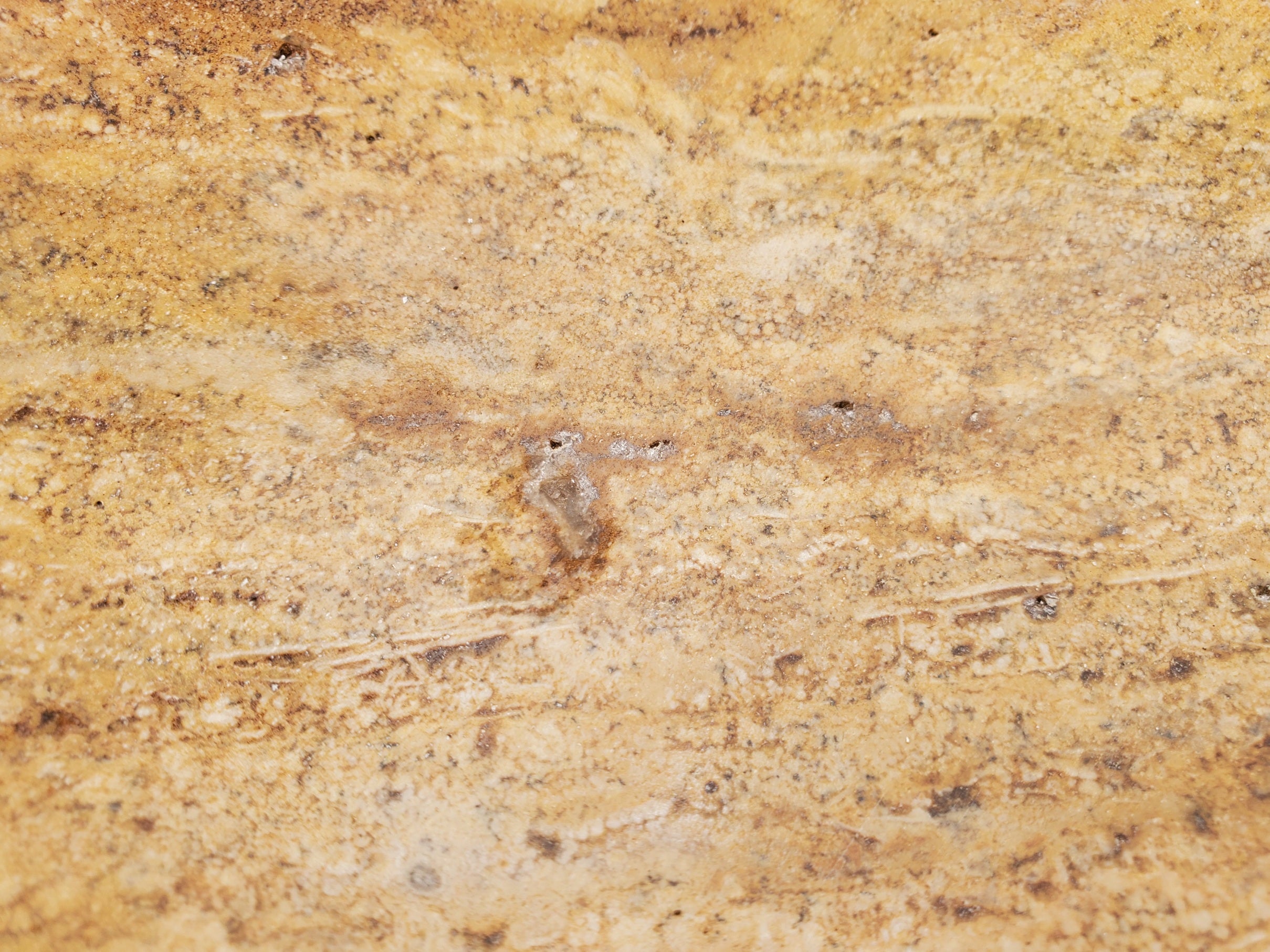 S31_35 Oval Travertine Chiseled Vessel Bathroom Sink