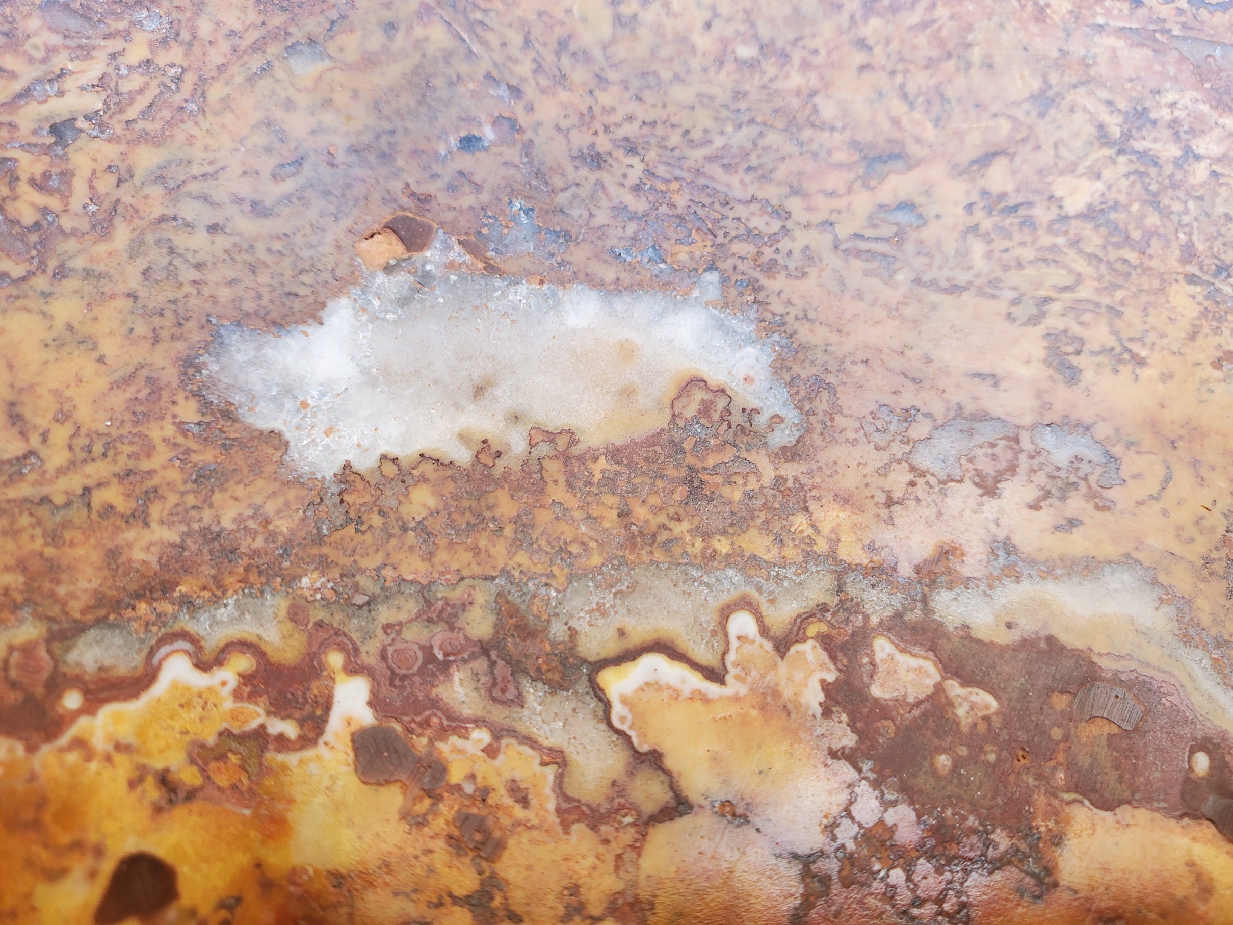 S29_14 Red Travertine Stone Vessel Bathroom Sink - Round