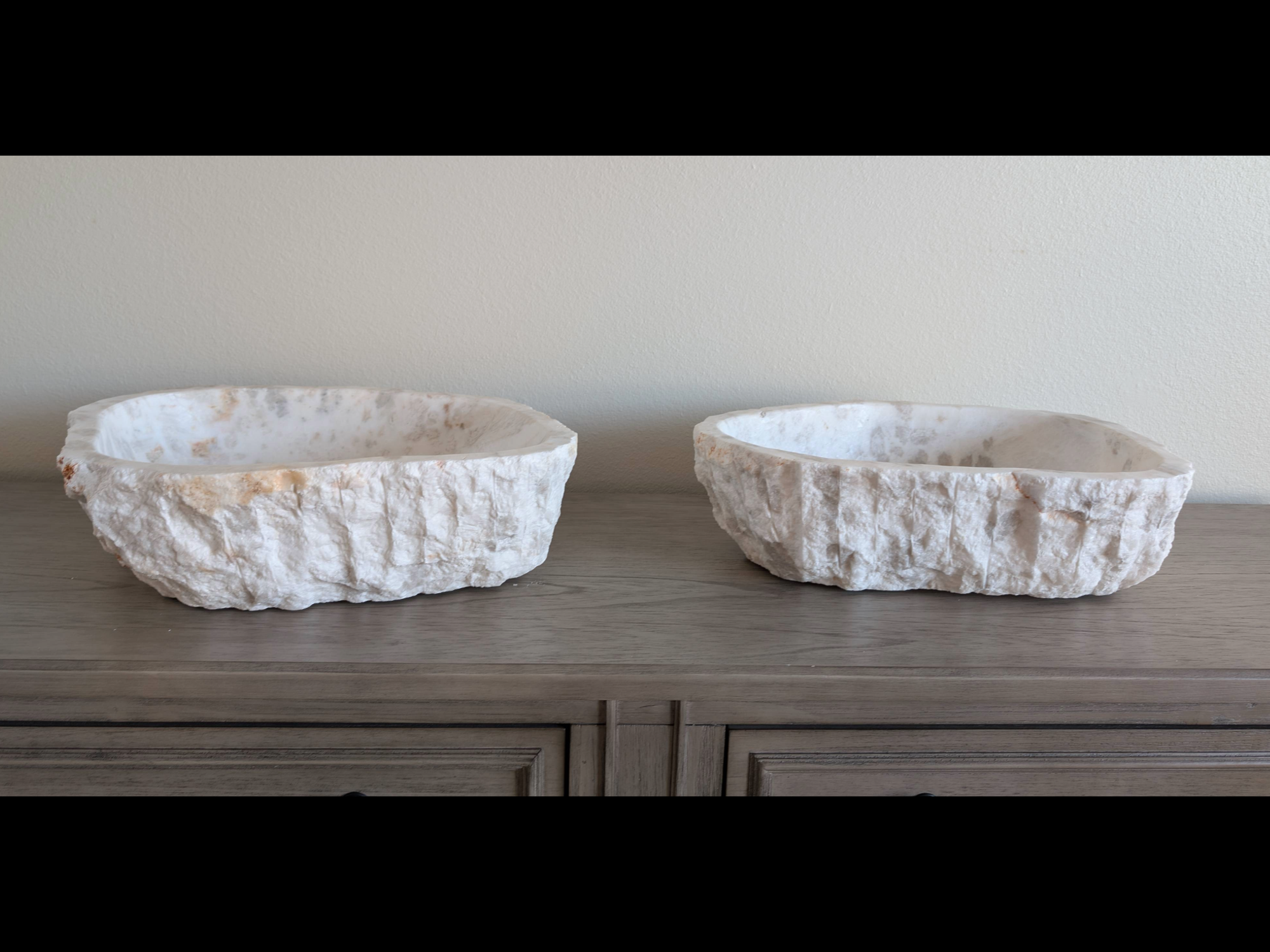 SET1021 Onyx Stone Vessel Bathroom Sink (Set of Two)
