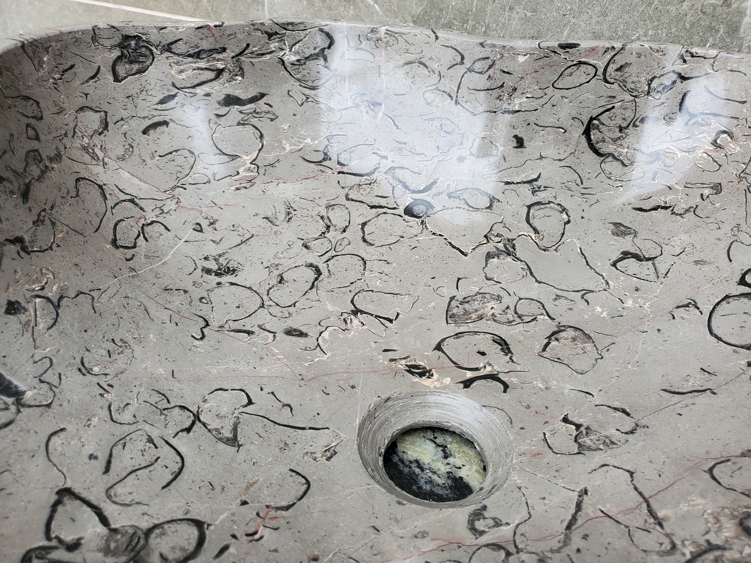 S32_18 Marble Vessel Bathroom Sink - 17 x 16.5 inch