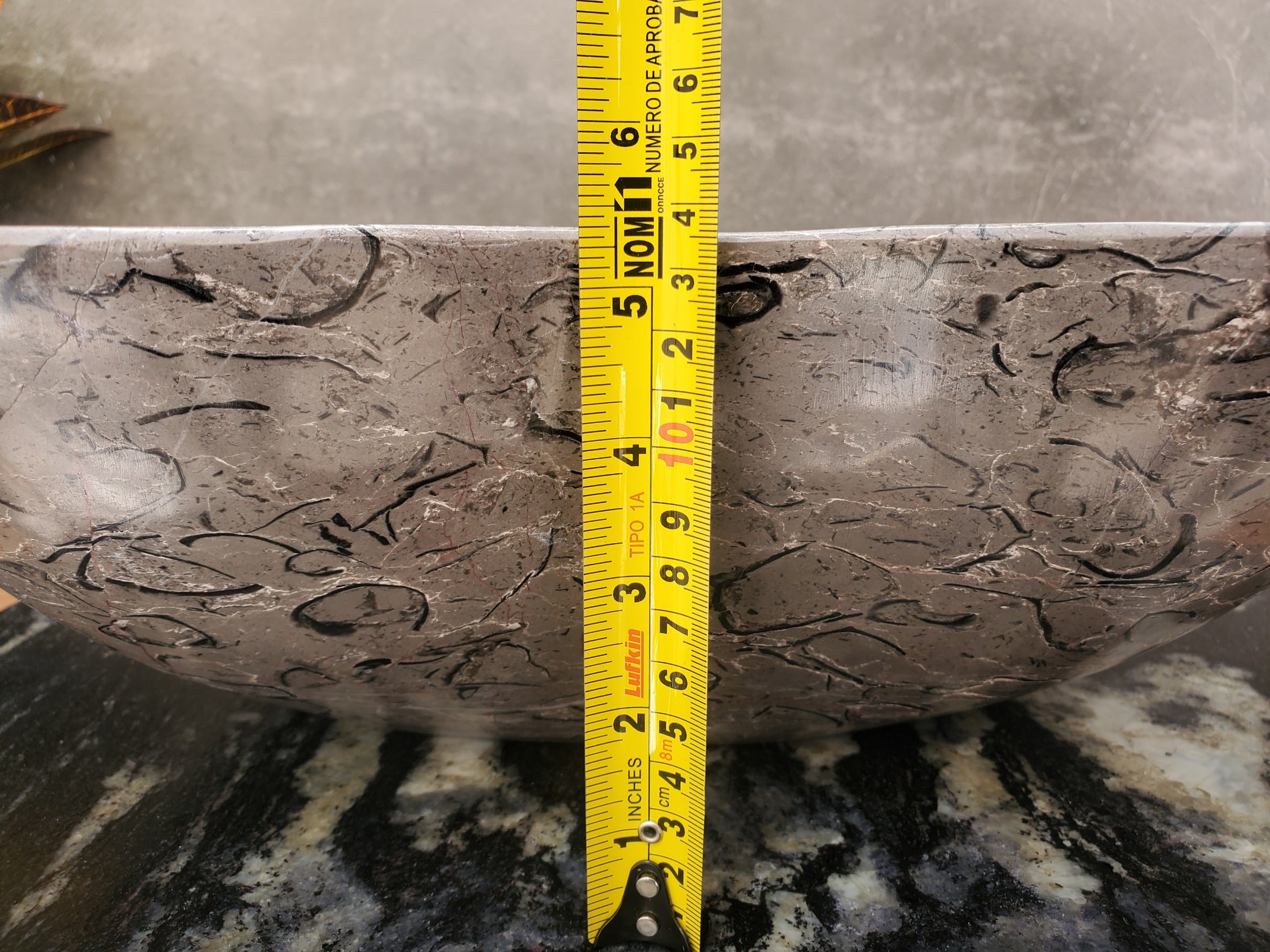 S32_19 Marble Vessel Bathroom Sink - 18 x 17 inch