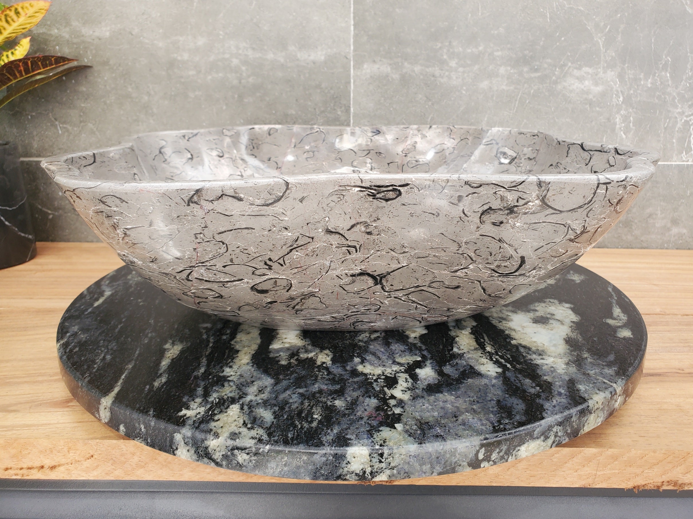 S32_19 Marble Vessel Bathroom Sink