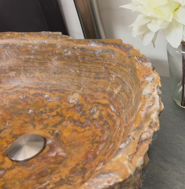 S13_15 Onyx Vessel Bathroom Sink (Oval)
