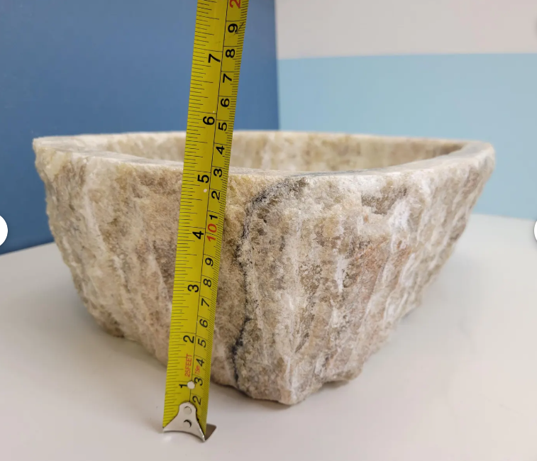 S15_07 and S13_12 Onyx Stone Vessel Bathroom Sink Set