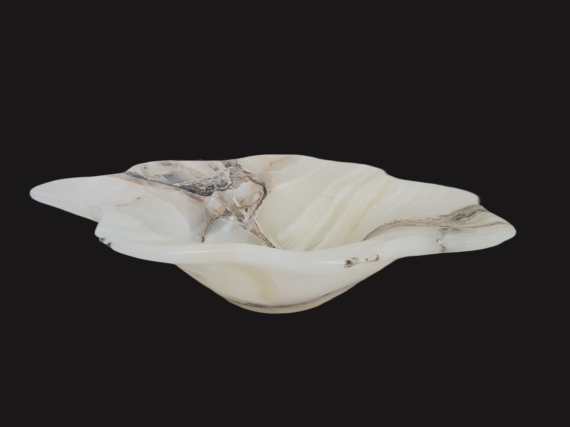 S21_19 Onyx Stone Bathroom Vessel Sink - 19.5 x 18.5 inch