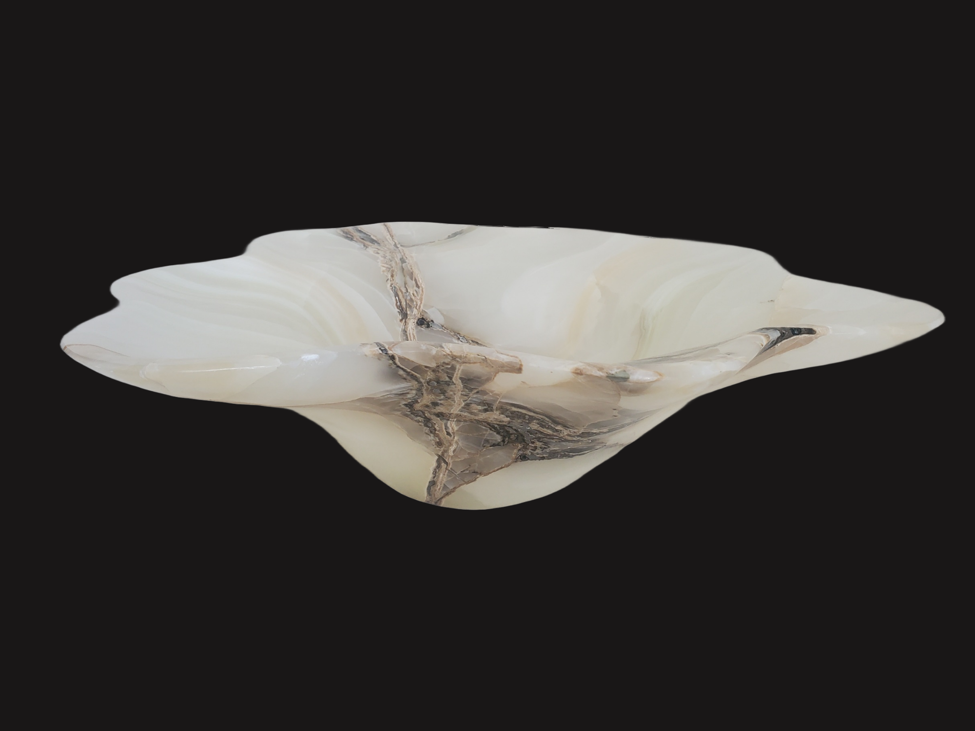 S21_19 Onyx Stone Bathroom Vessel Sink - 19.5 x 18.5 inch