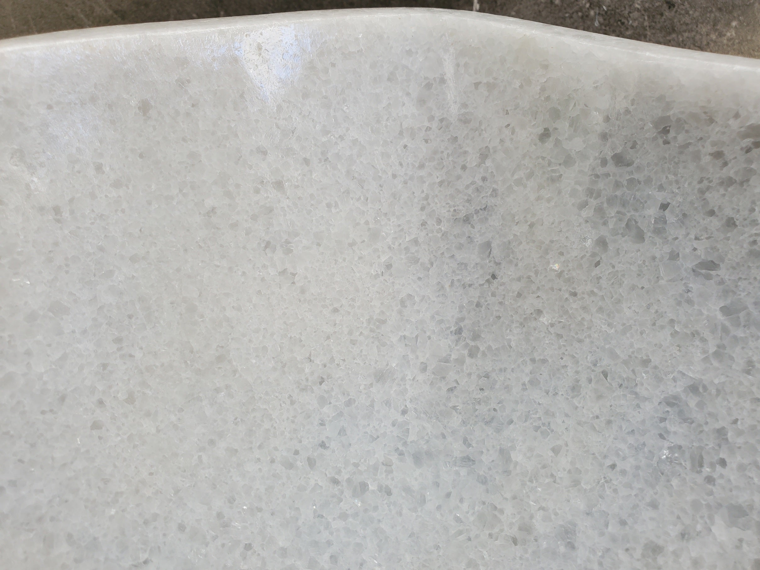 S33_27 White Marble Bathroom Vessel Sink
