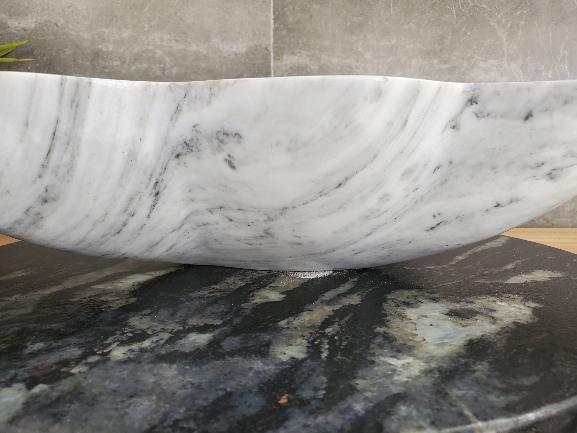 S33_32 Vego Marble Bathroom Vessel Sink - 17 x 15.5 inch
