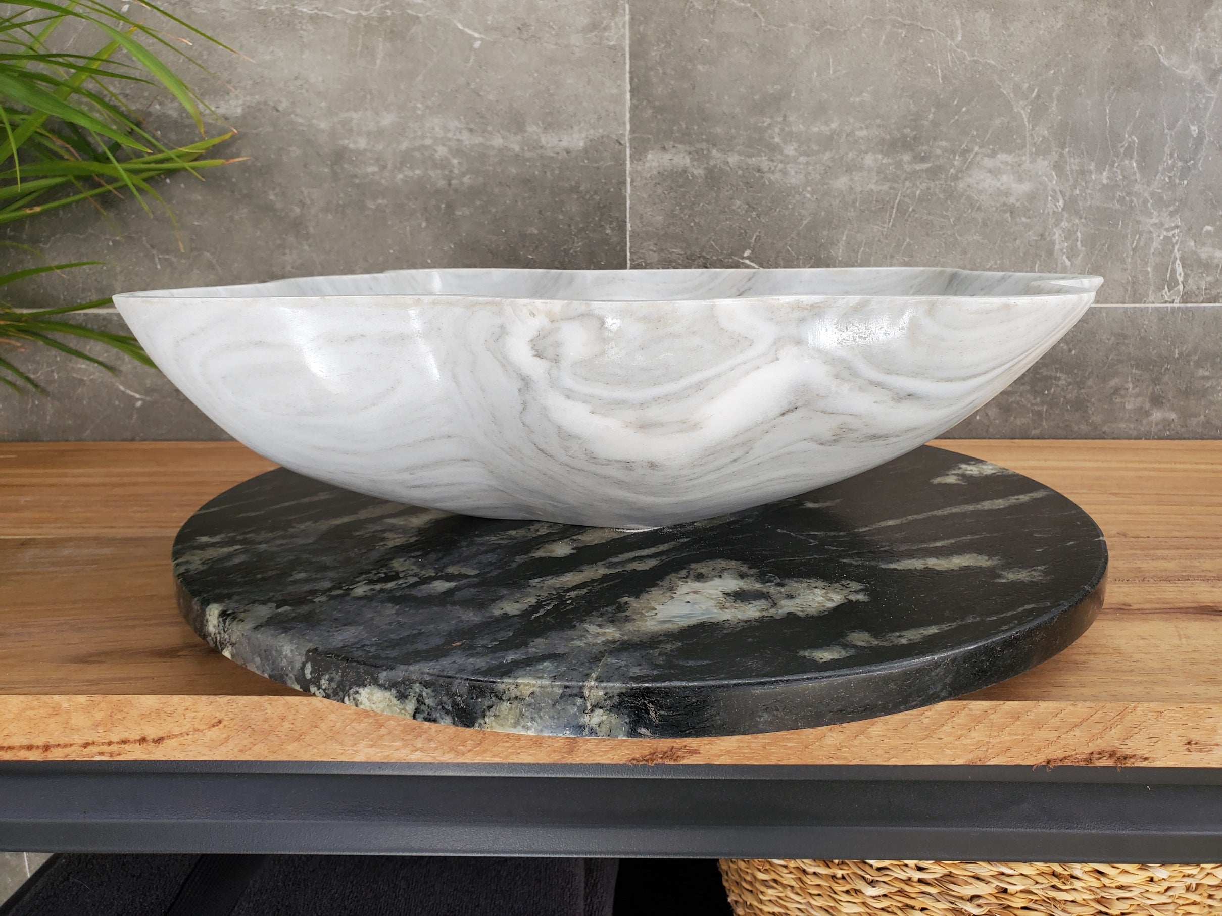 S33_31 Vego Marble Bathroom Vessel Sink - 18 x 16 inch