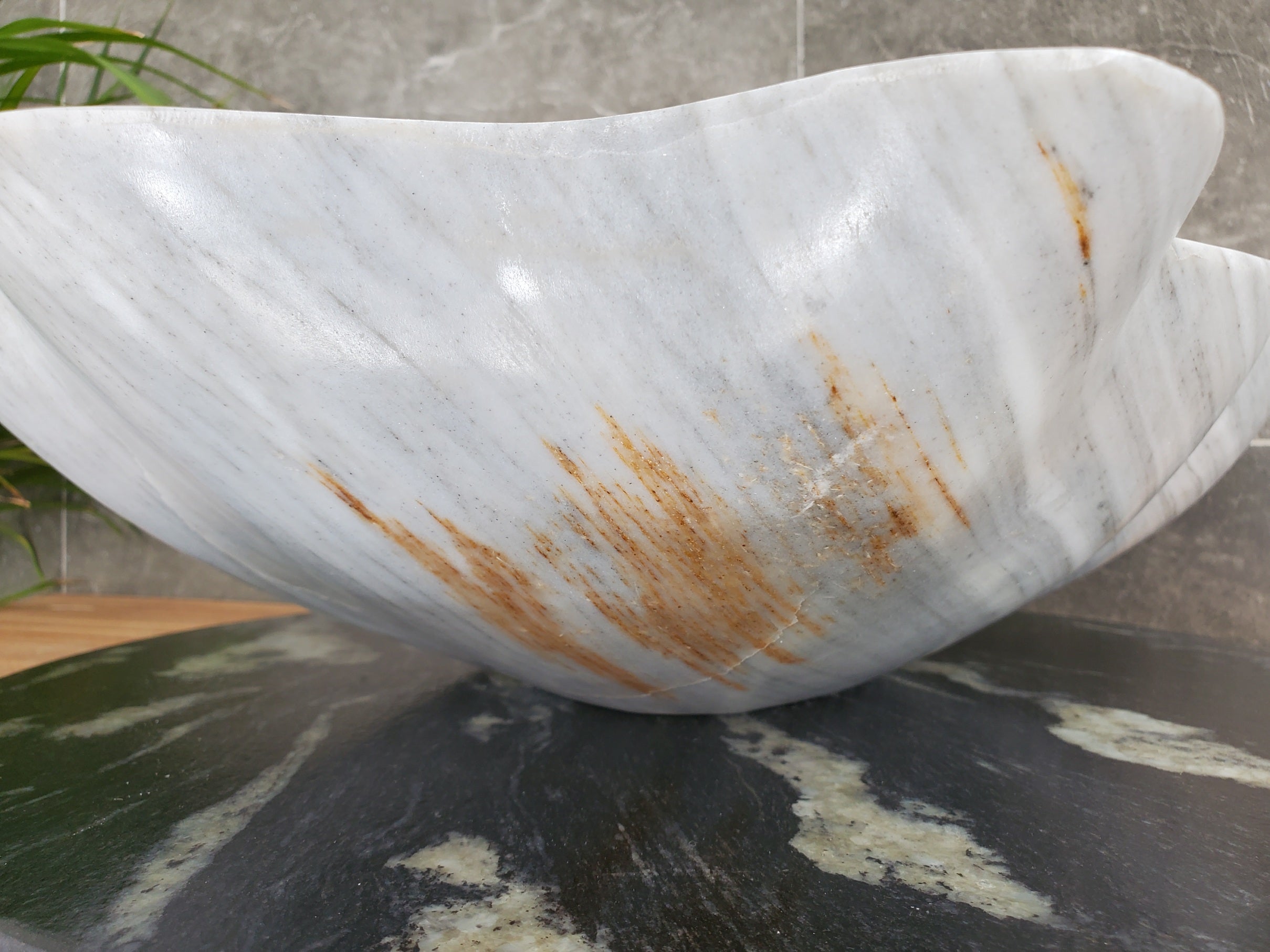 S33_31 Vego Marble Bathroom Vessel Sink - 18 x 16 inch