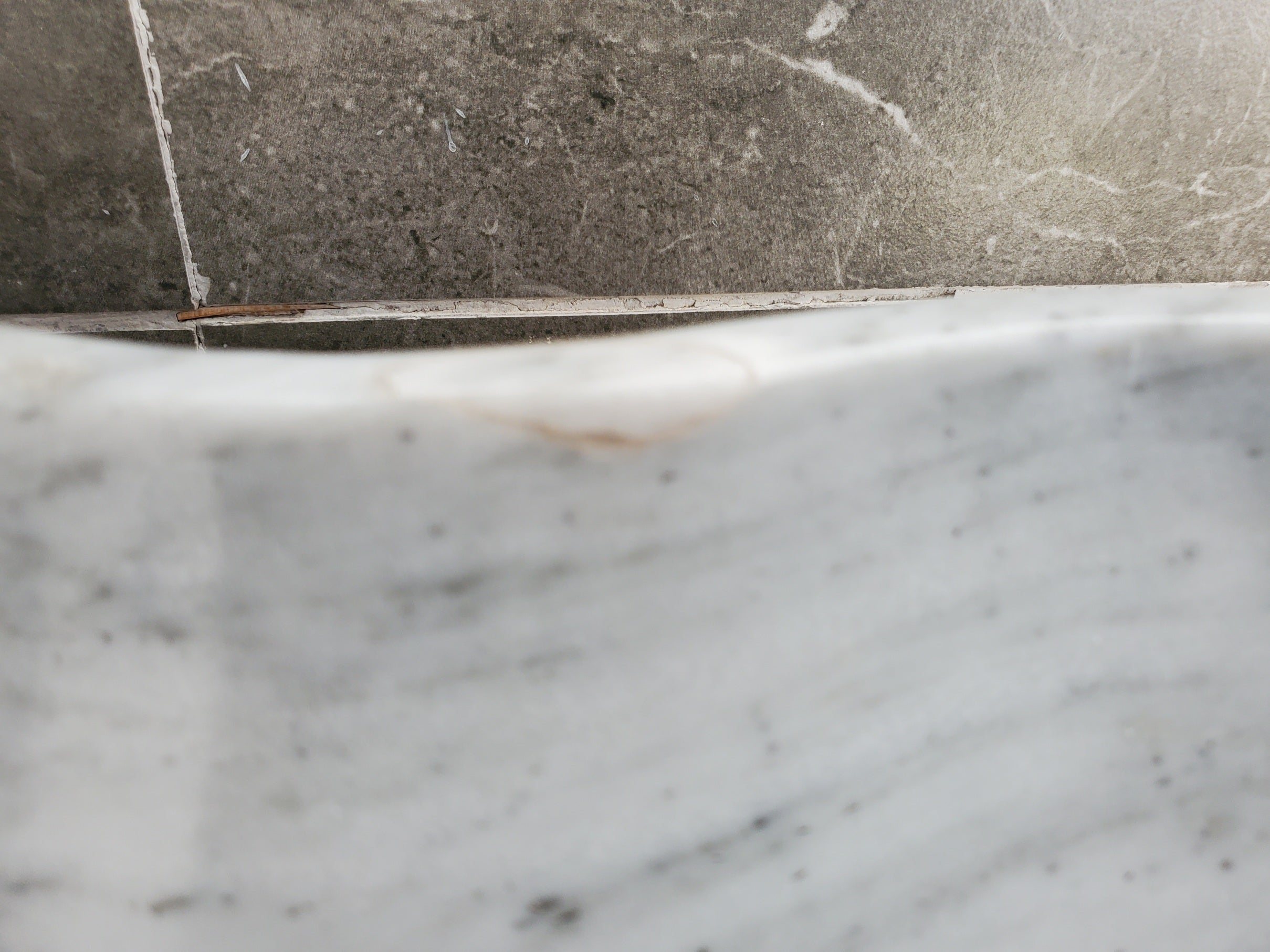 S33_30 White Marble Bathroom Vessel Sink