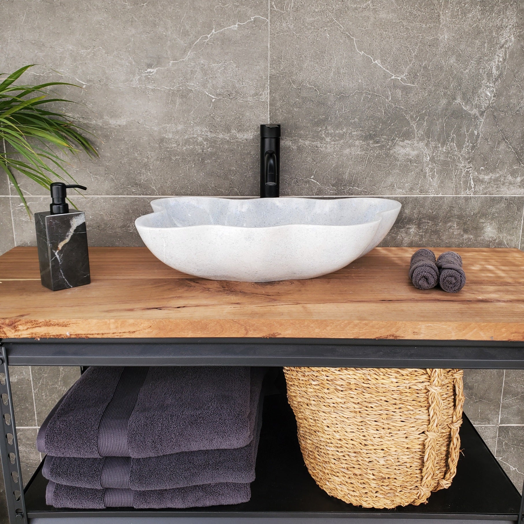 S33_51 Guadiana Marble Bathroom Vessel Sink - 20.5 x 12 inch