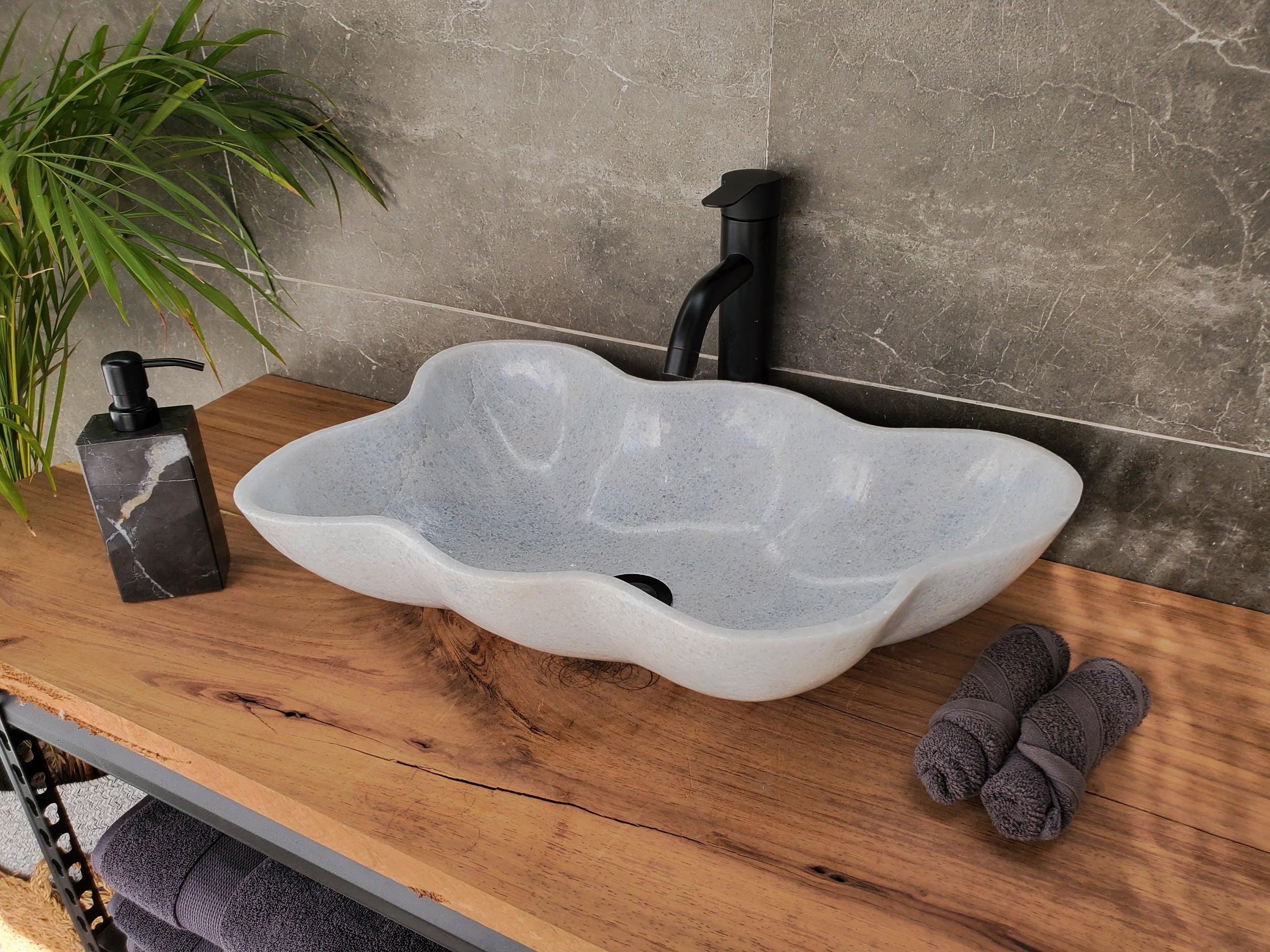 S33_51 Guadiana Marble Bathroom Vessel Sink - 20.5 x 12 inch
