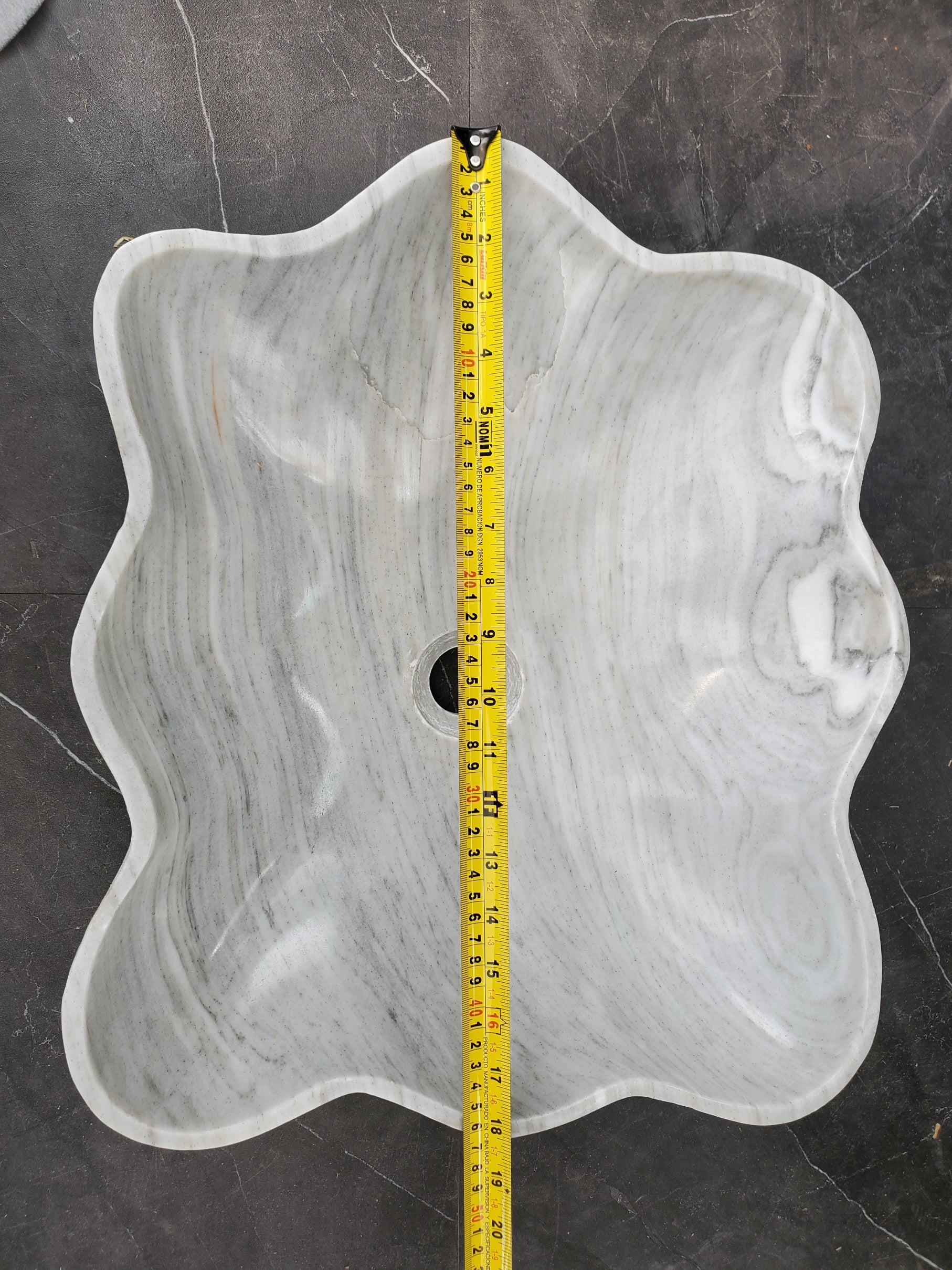 S33_31 Vego Marble Bathroom Vessel Sink - 18 x 16 inch