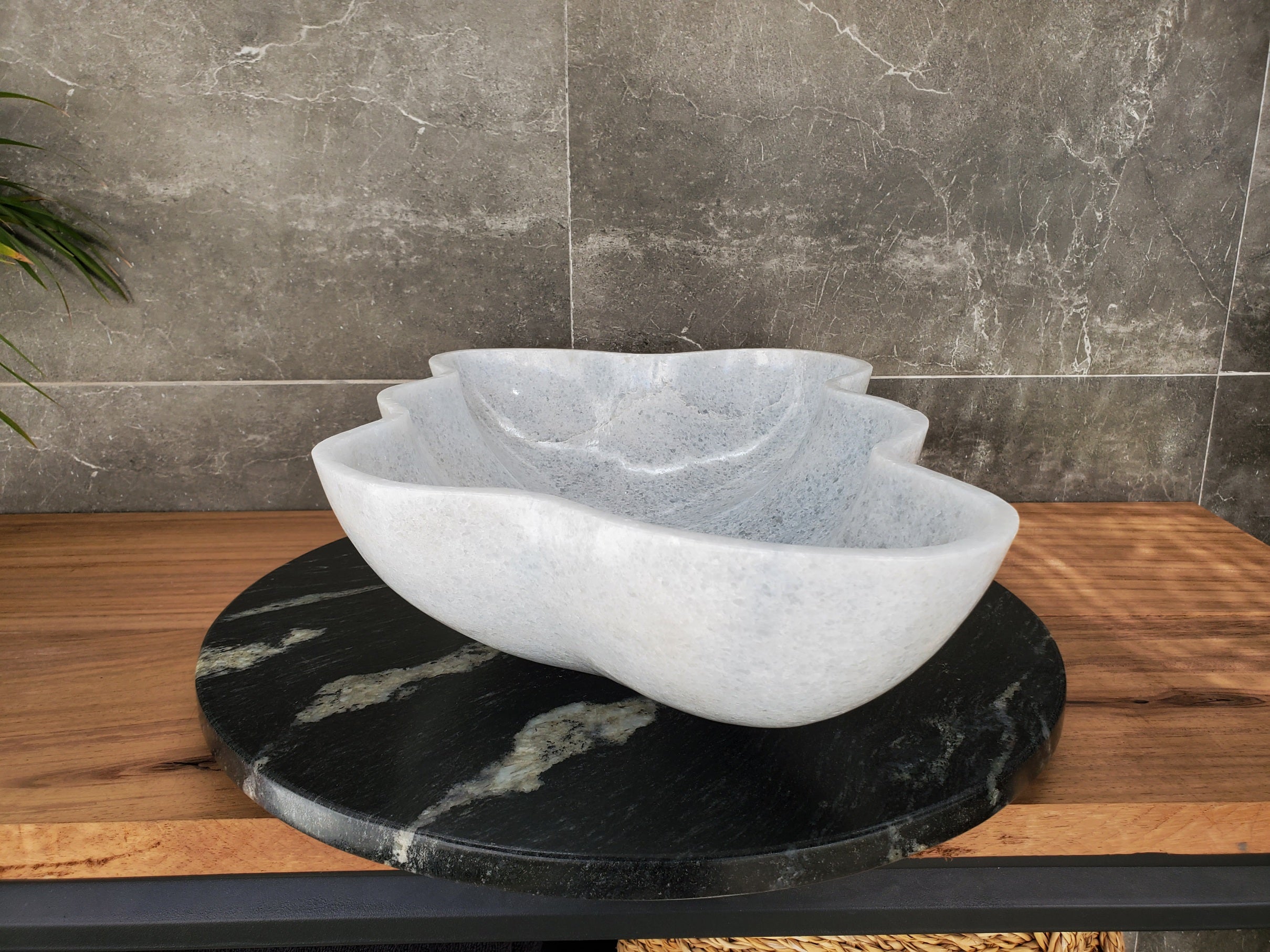 SET3305 Marble Stone Master Bath Set of 2 (Two) Vessel Sinks