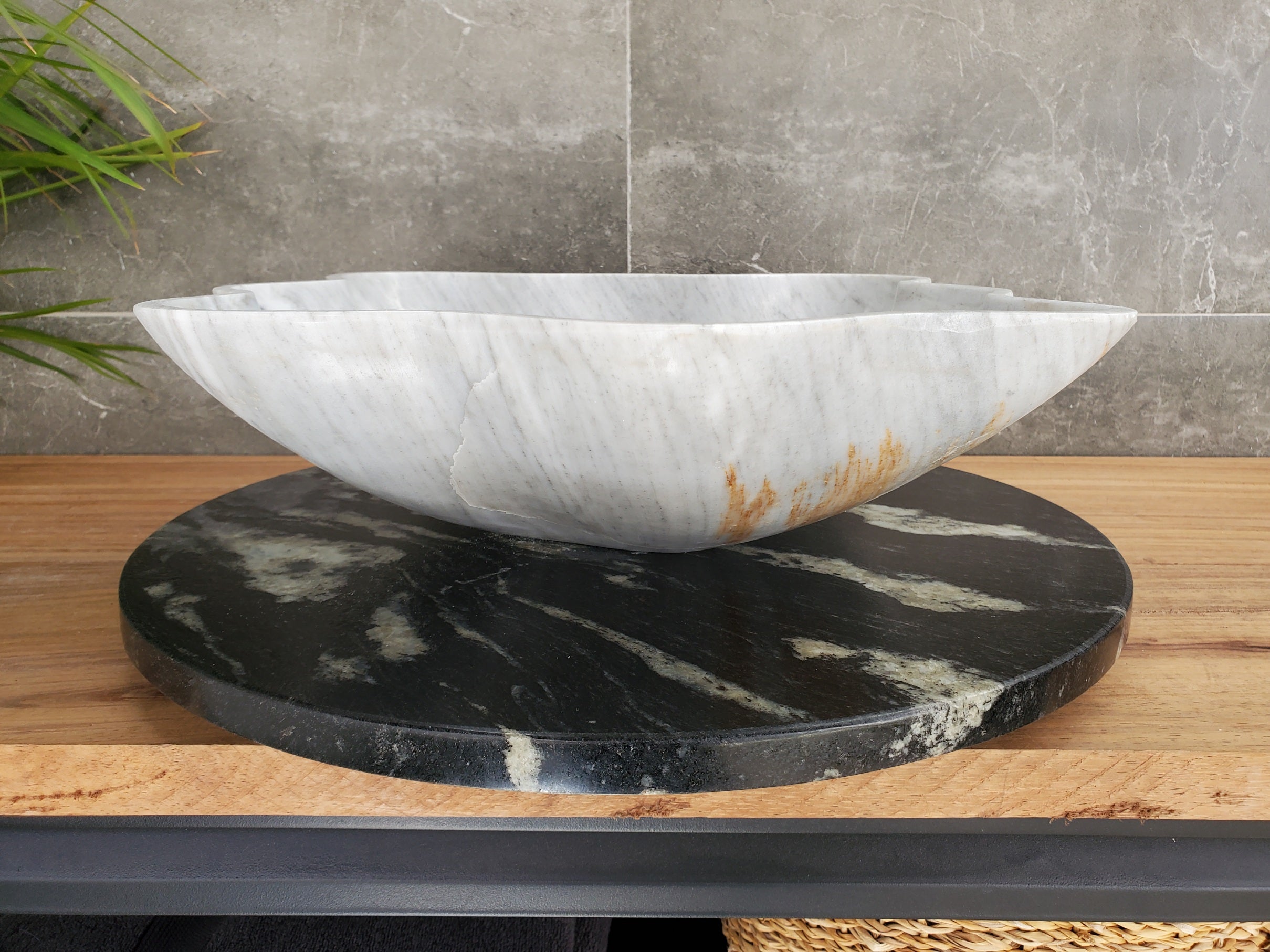 S33_31 Vego Marble Bathroom Vessel Sink - 18 x 16 inch