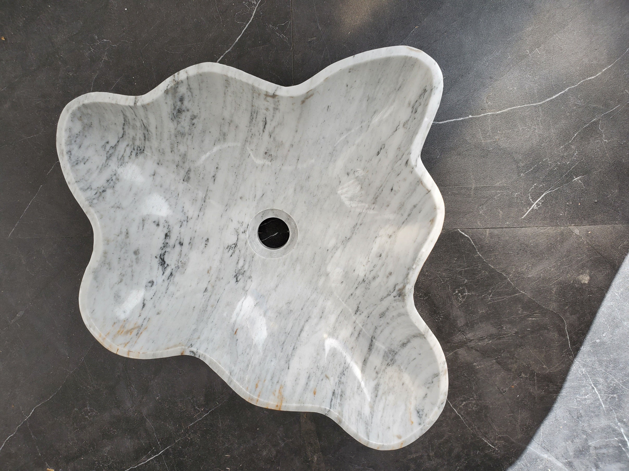 S33_32 Vego Marble Bathroom Vessel Sink - 17 x 15.5 inch