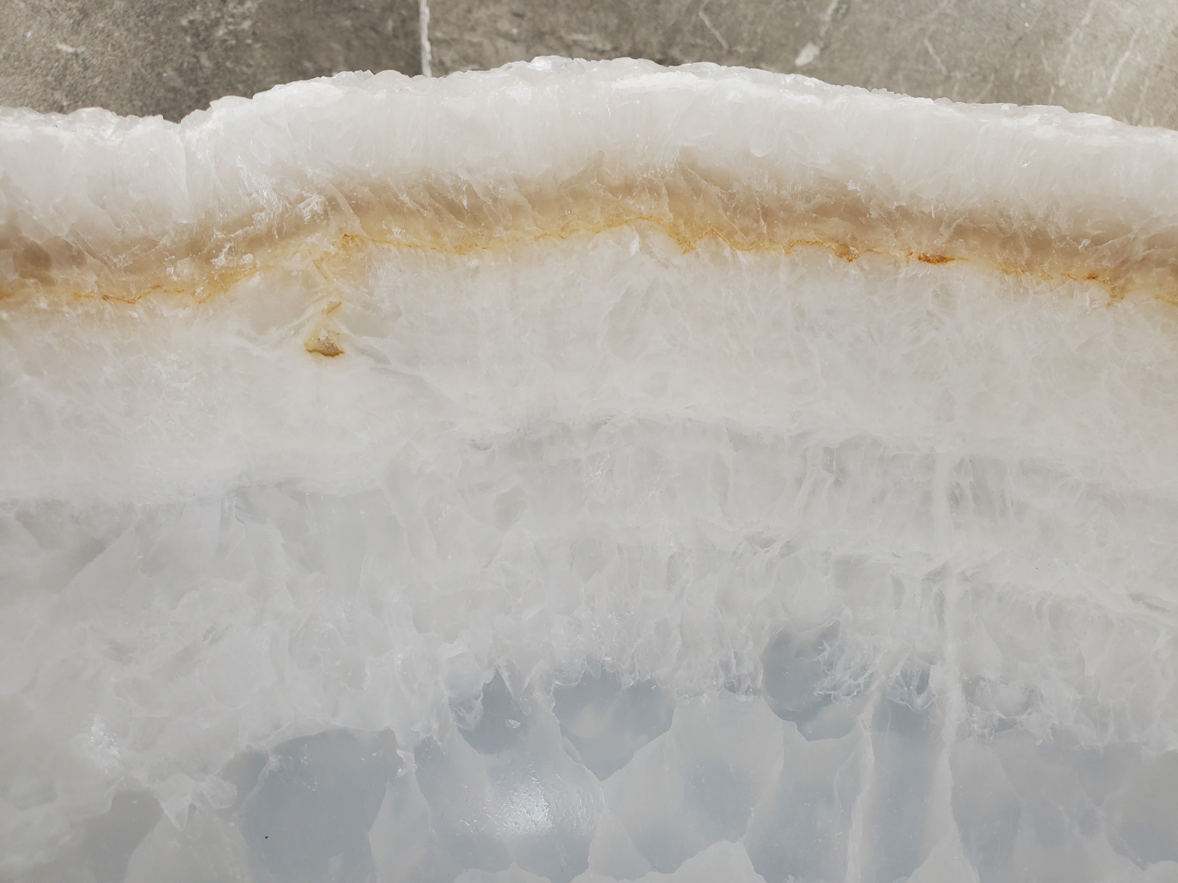 S33_49 White Onyx Bathroom Vessel Sink