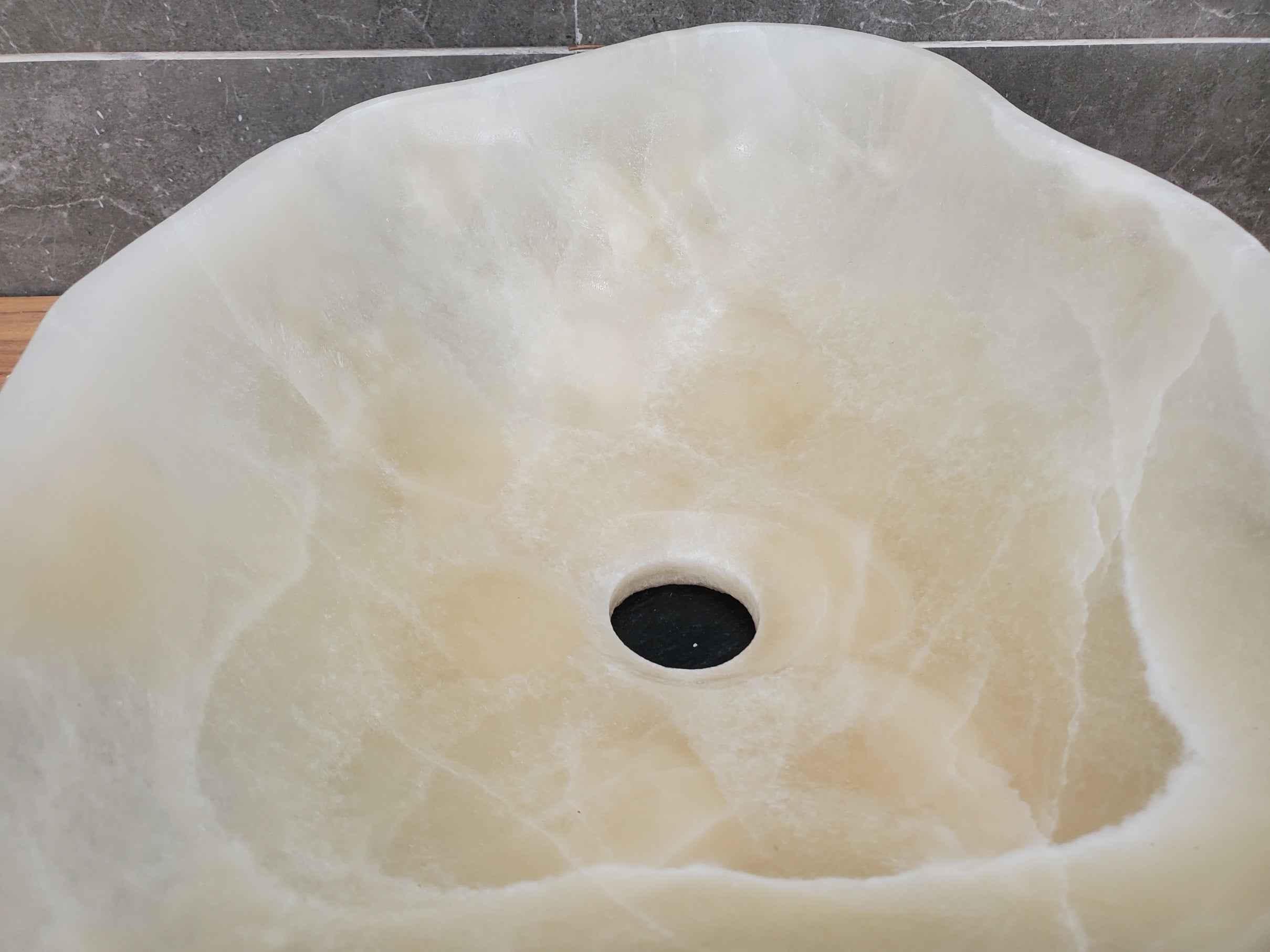 S32_04 Onyx Stone Vessel Bathroom Sink