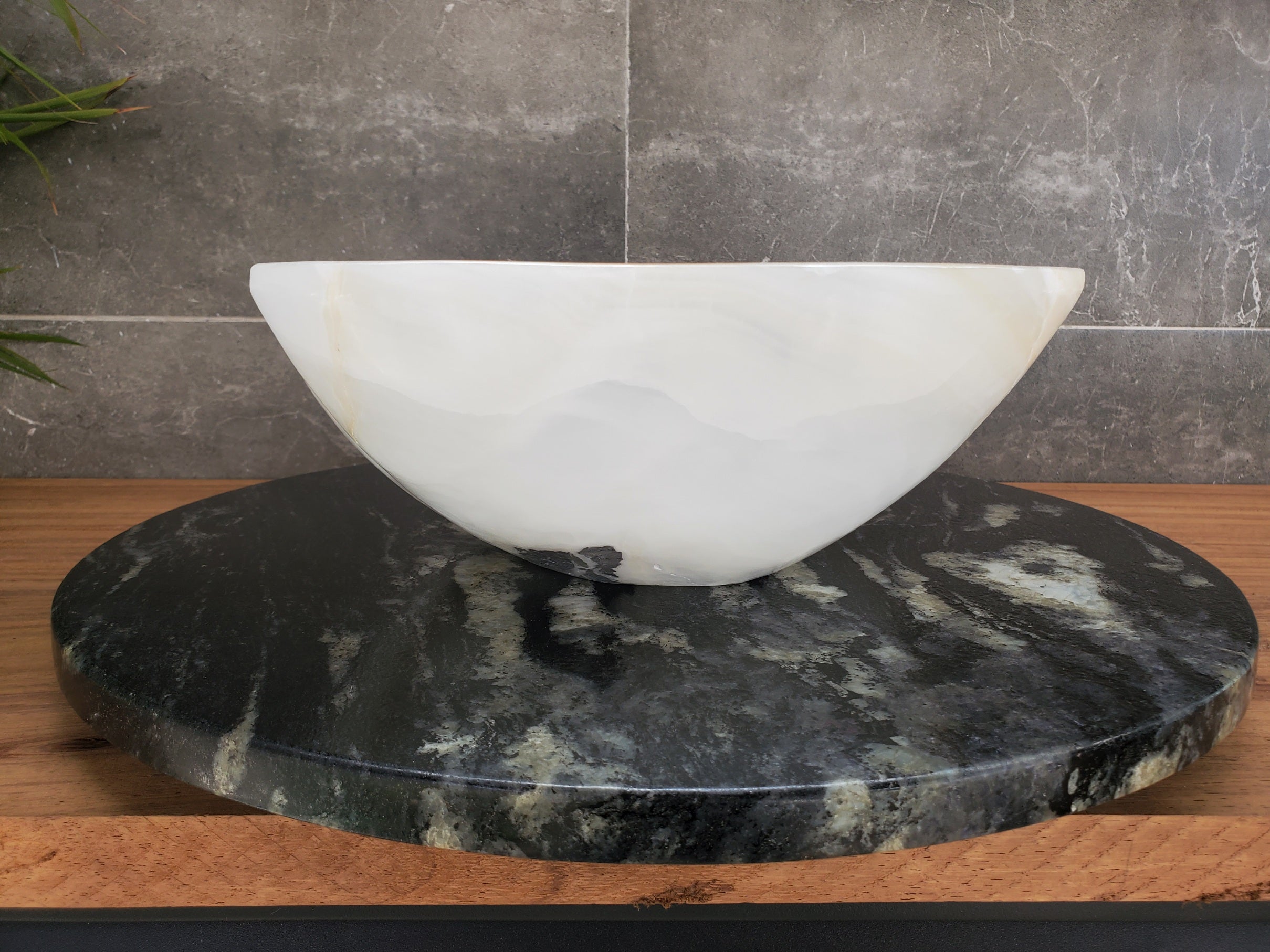 S33_26 White Onyx Bathroom Vessel Sink