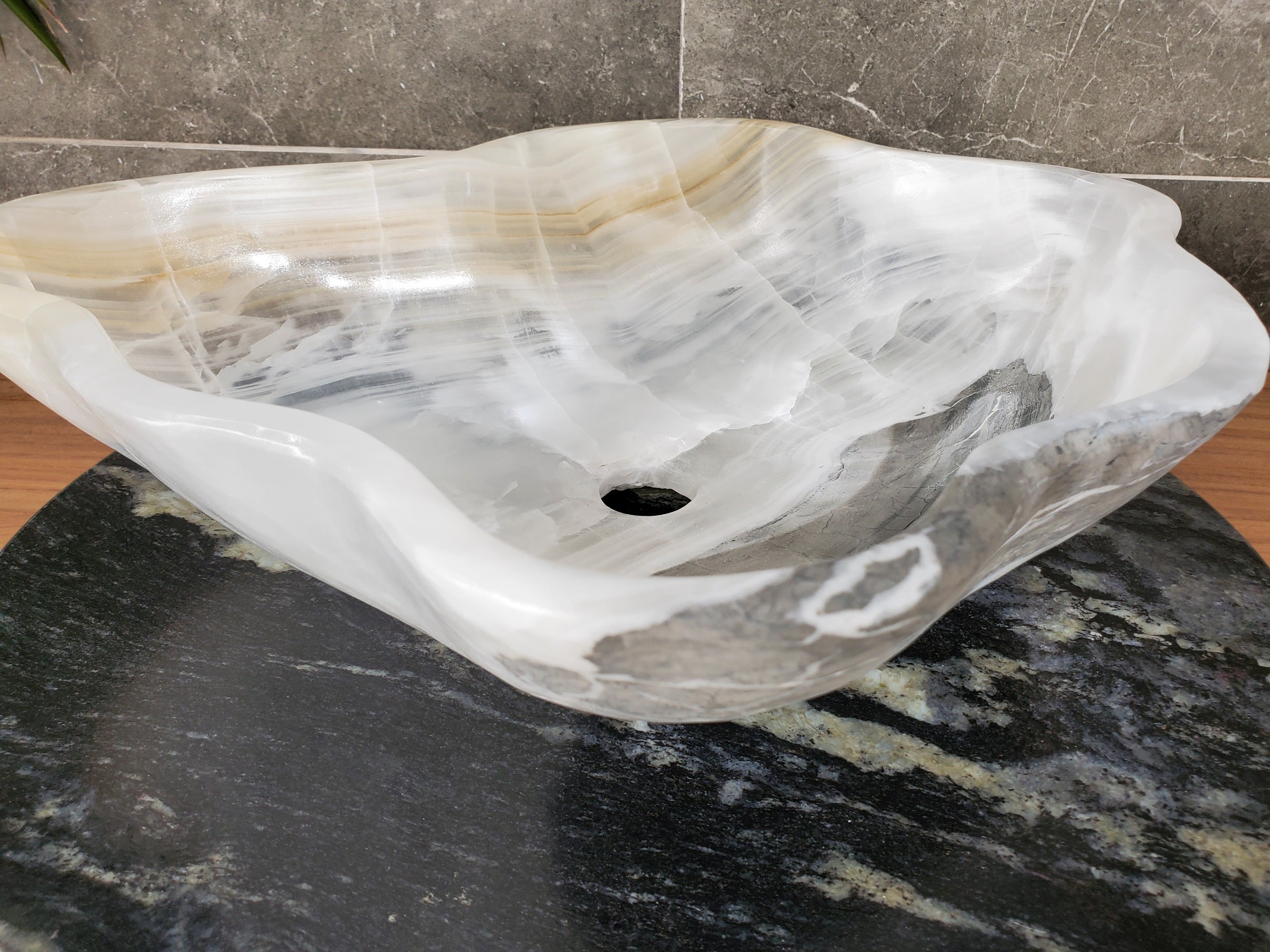 SET3301 Onyx Stone Master Bath Set of 2 (Two) Vessel Sinks