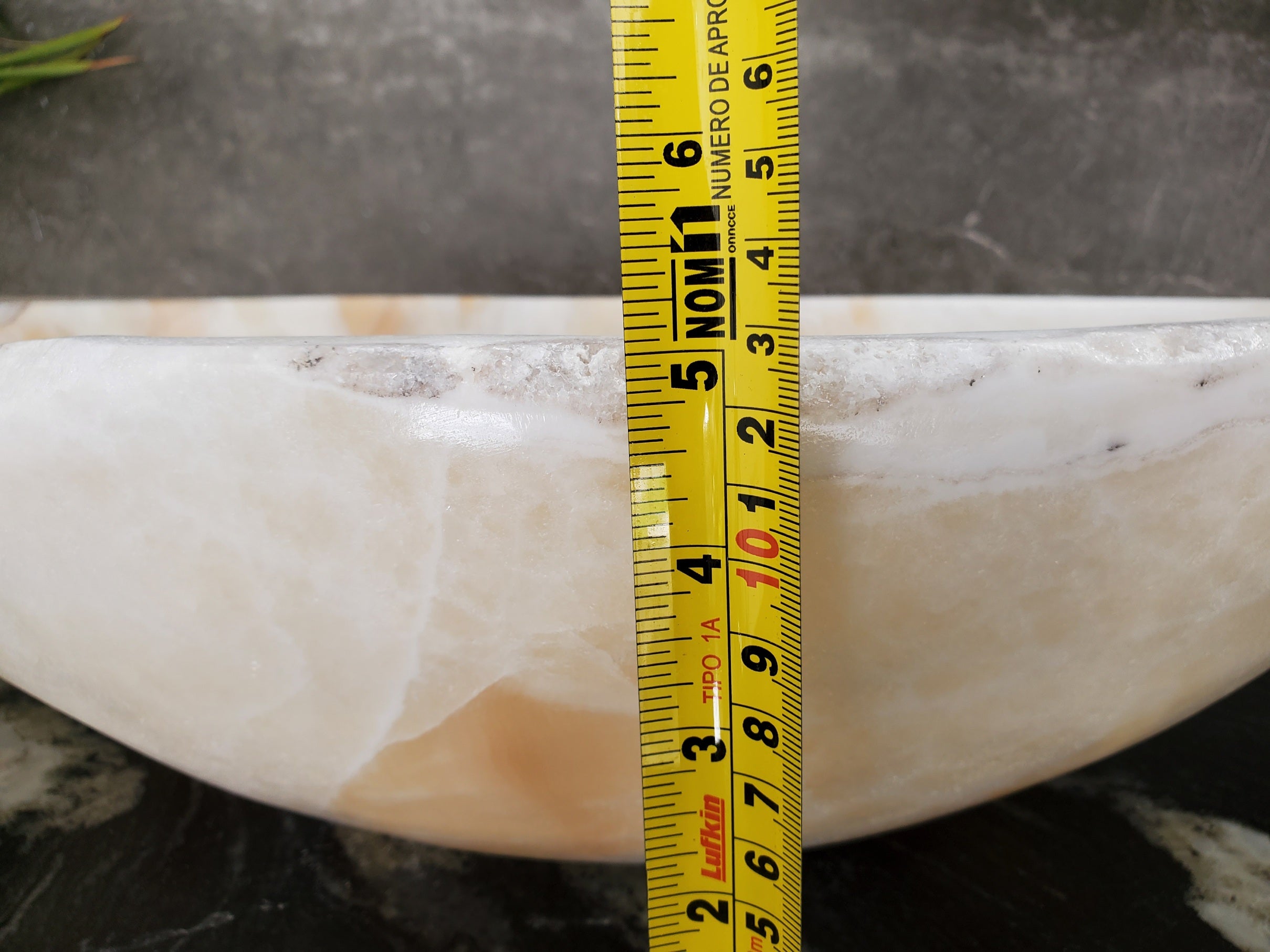 S33_33 Neutral White Onyx Bathroom Vessel Sink