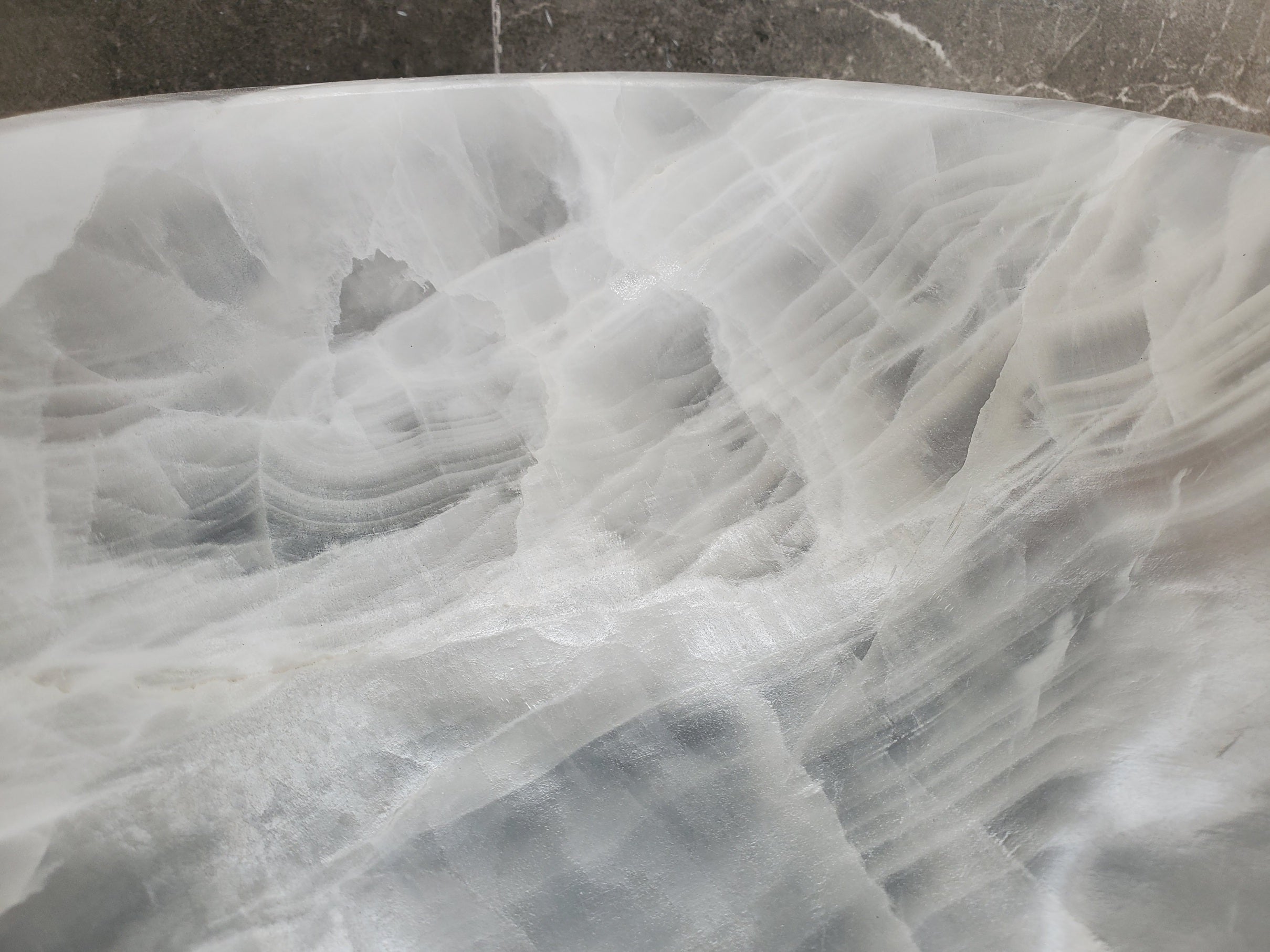 S33_24 White Onyx Bathroom Vessel Sink