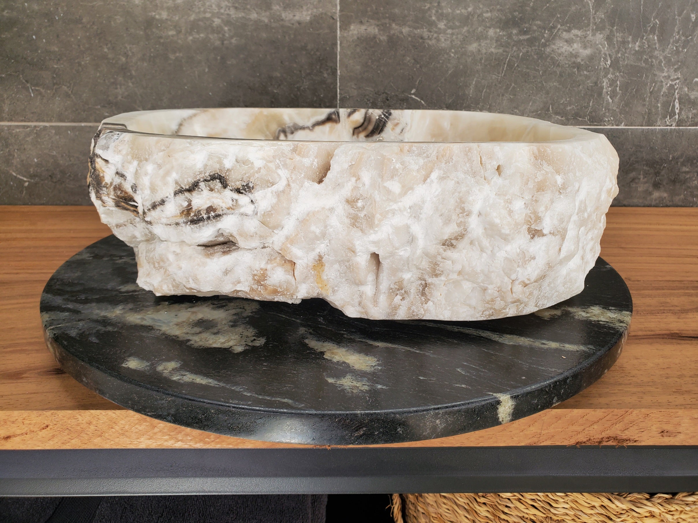S33_10 Onyx Stone Vessel Sink
