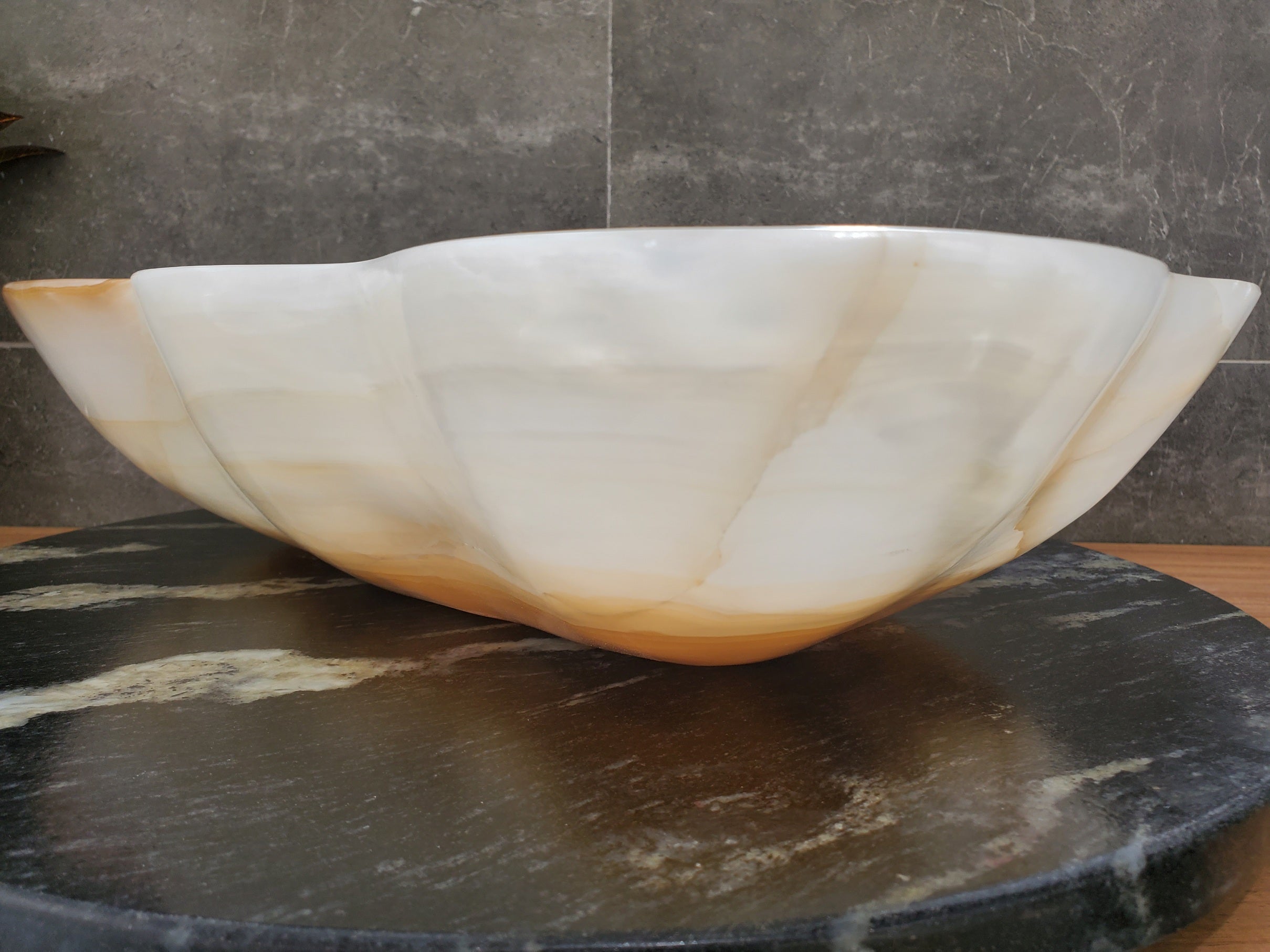 S32_15 Onyx Stone Vessel Bathroom Sink