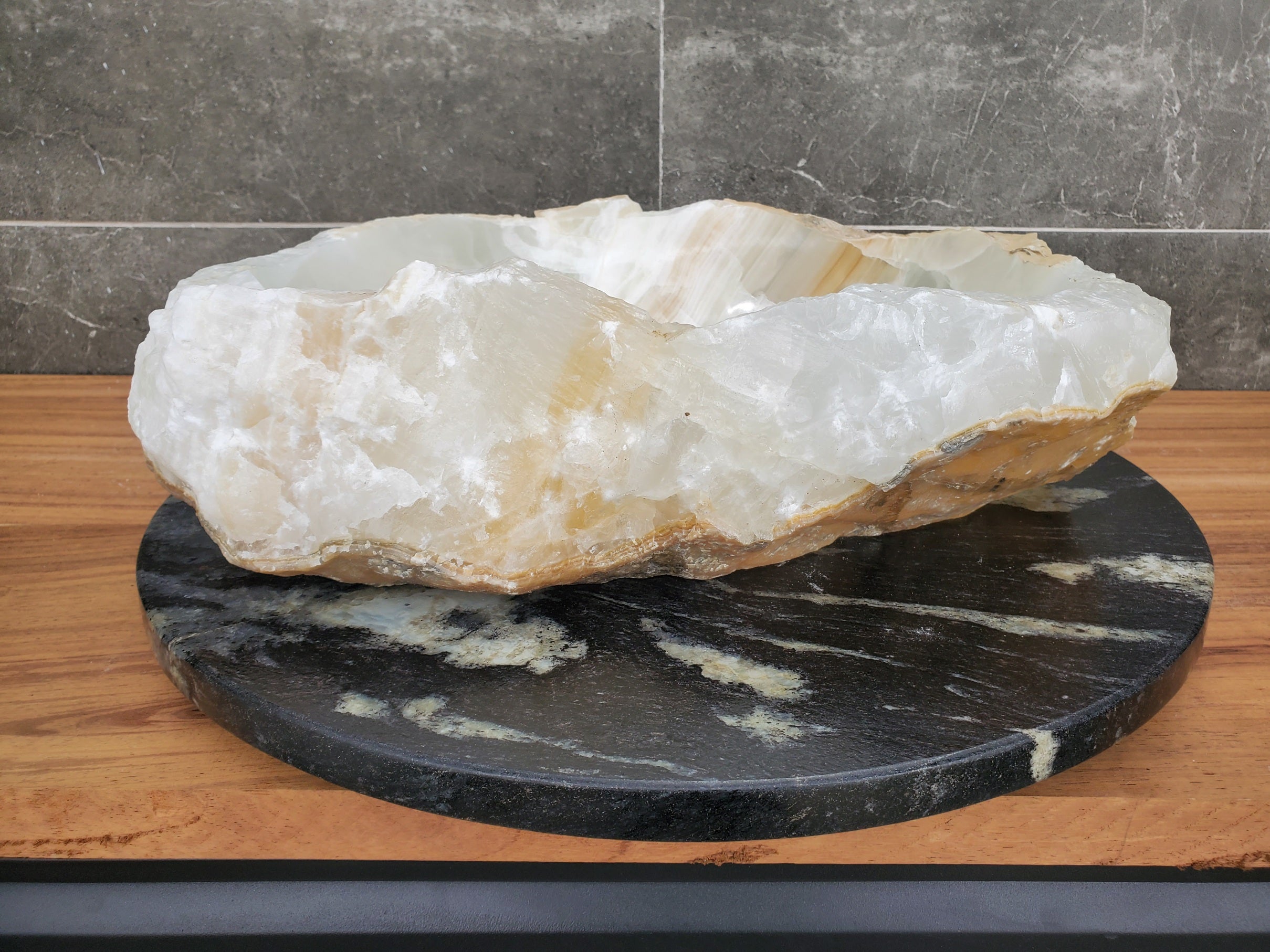 S31_48 Onyx Stone Vessel Bathroom Sink