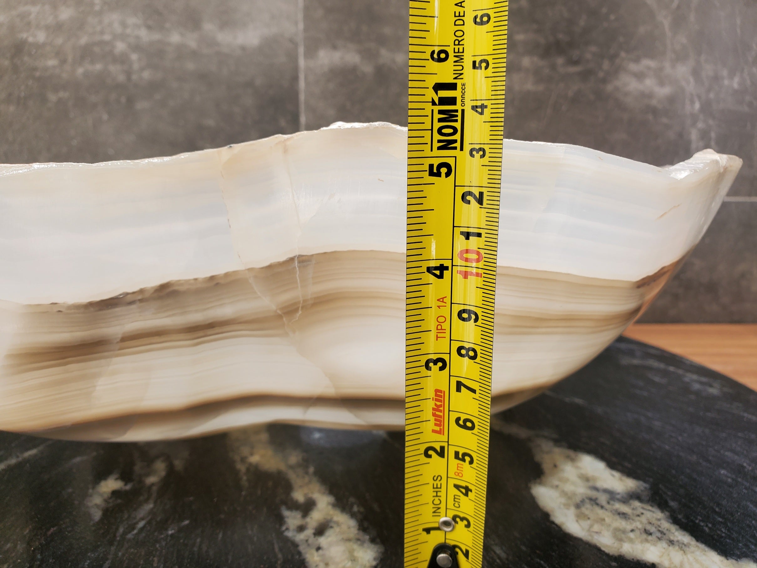 S32_16 Onyx Stone Vessel Bathroom Sink - 15.5 x 12 inch