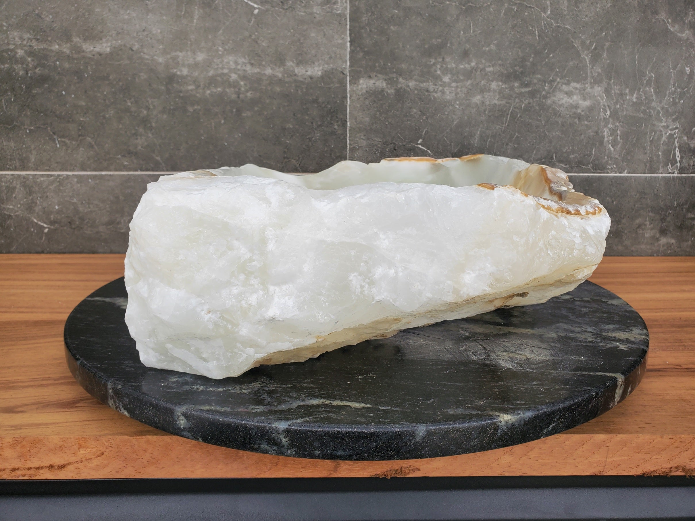 S31_49 Onyx Stone Vessel Bathroom Sink