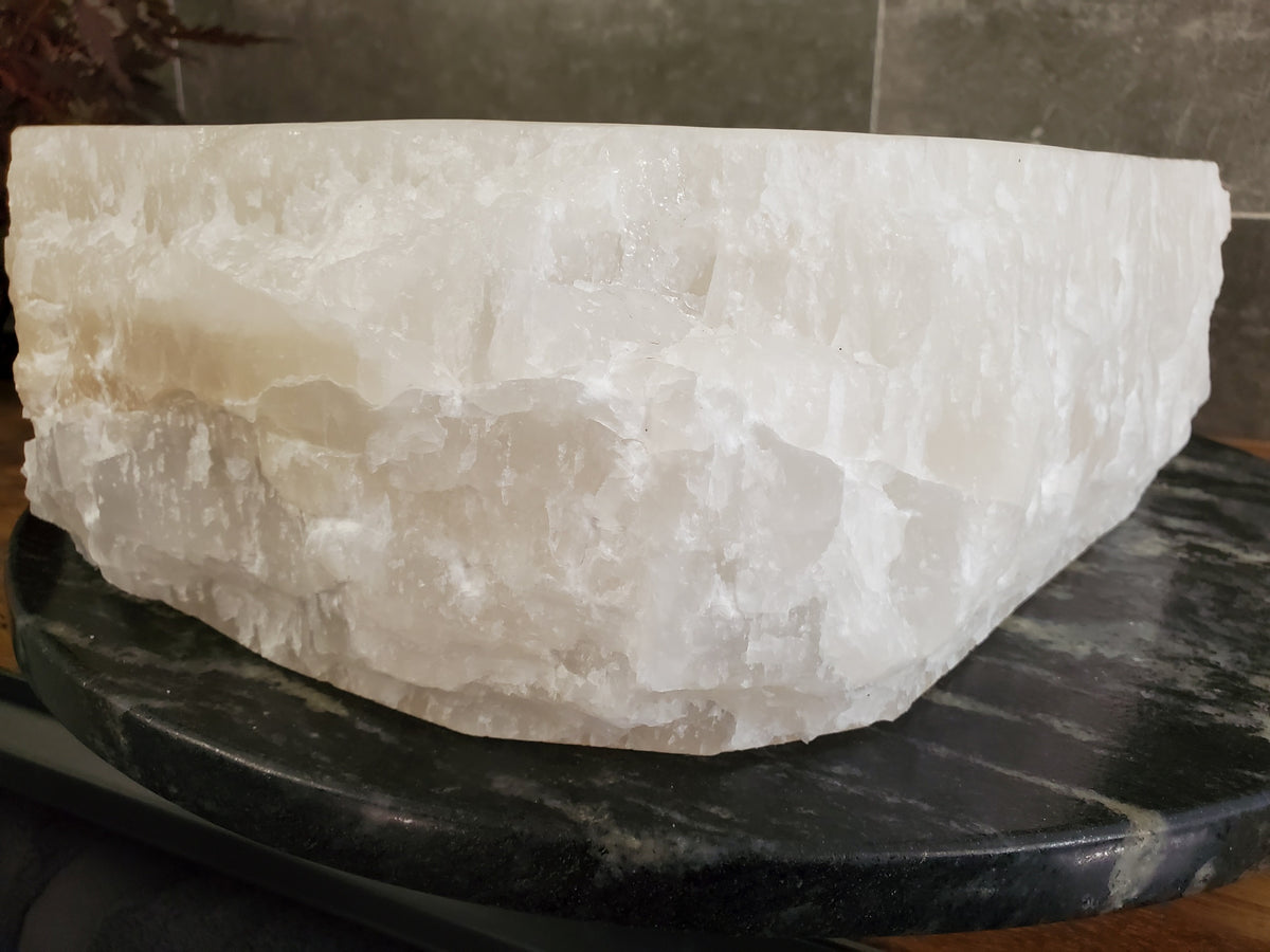 White Cream Onyx Marble Vessel Sink, 18x13 Inch Natural Stone Countertop Basin, Polished Luxury Vanity Sink, Spa Bathroom Decor S40_05 Bathroom Sinks Featured Onyx Sinks Sinks