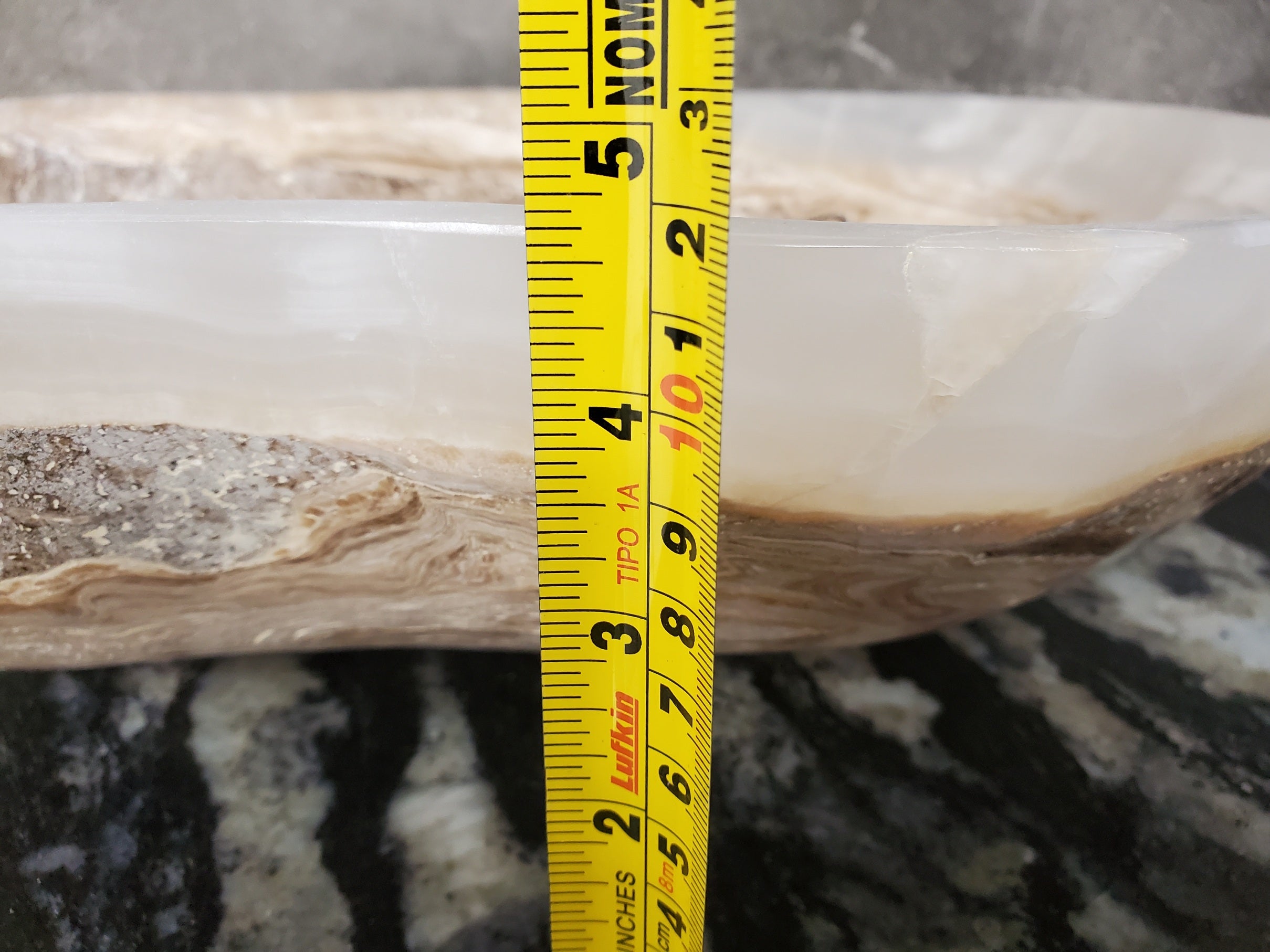 S33_39 Onyx Stone Vessel Bathroom Sink - 17 x 13 inch