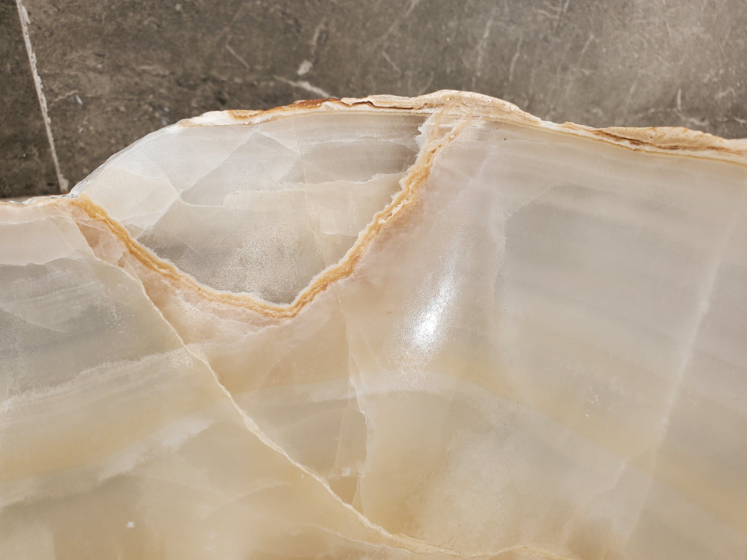 S32_21 Onyx Stone Vessel Bathroom Sink