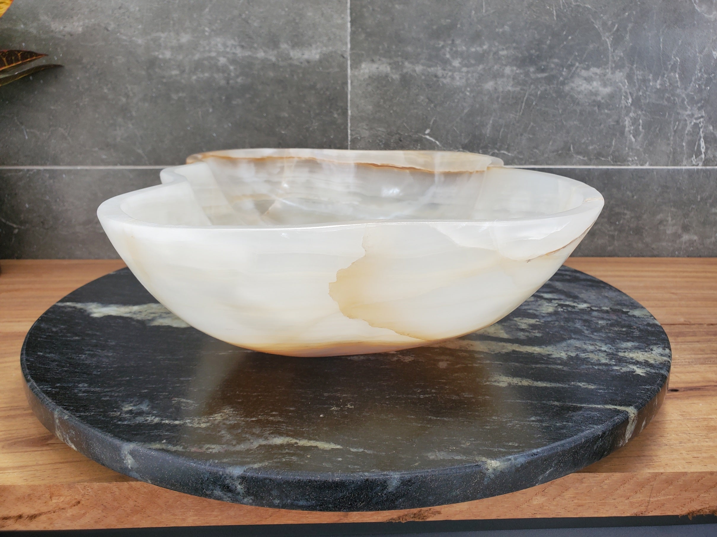 S32_15 Onyx Stone Vessel Bathroom Sink- 19 x 13.5 inch