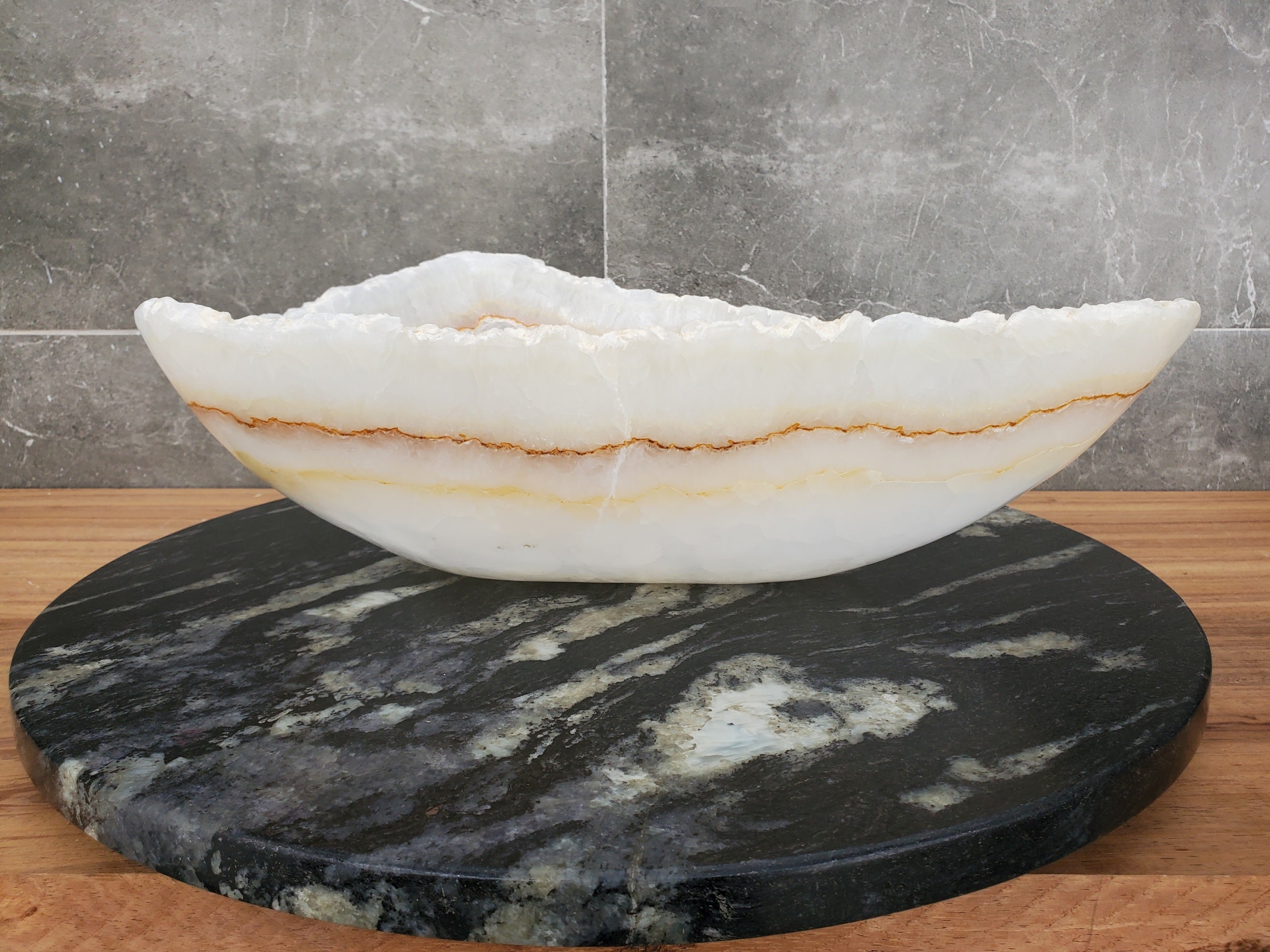 S32_03 Onyx Stone Vessel Bathroom Sink