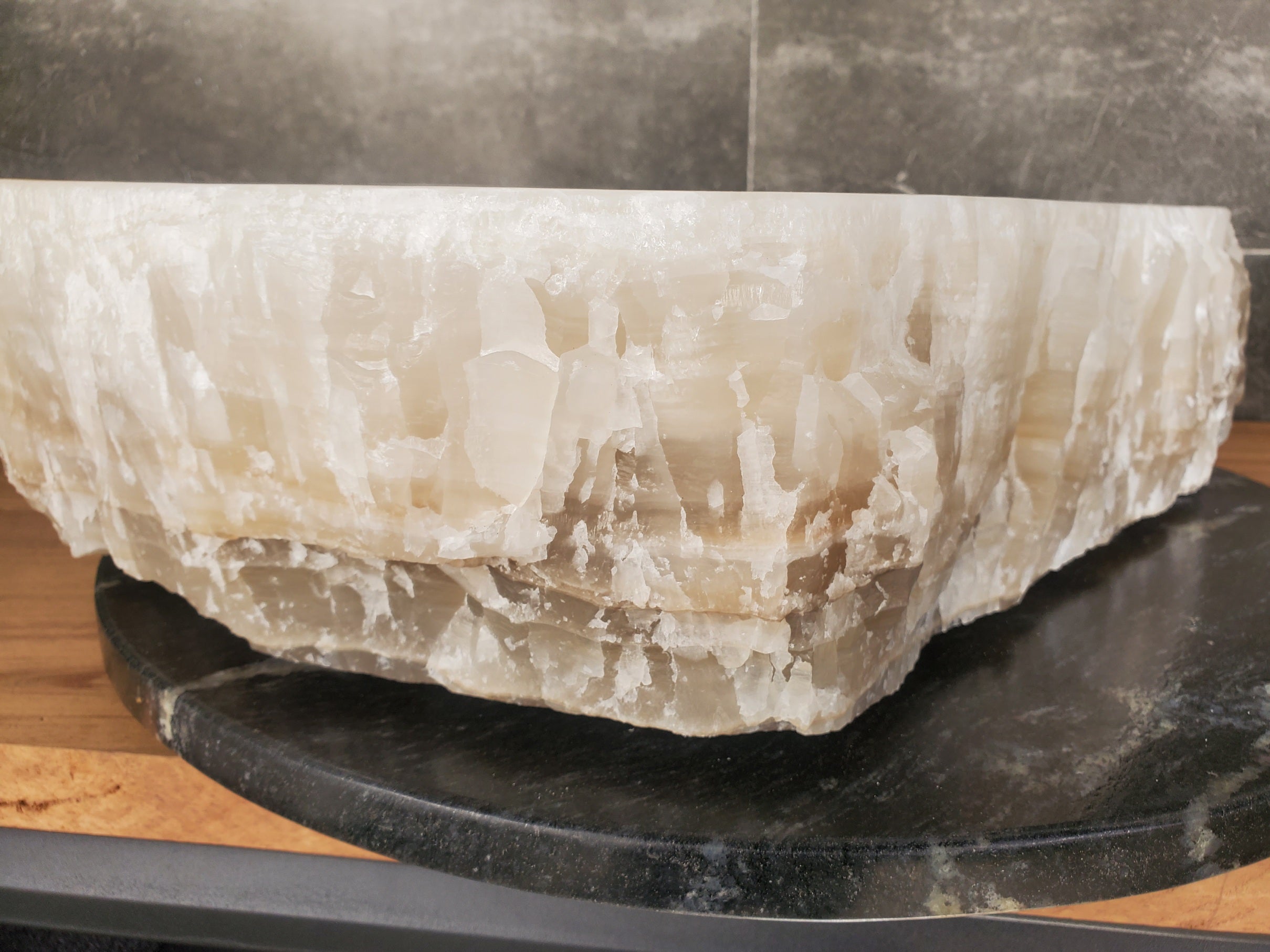 S33_14 Onyx Stone Vessel Sink - 19 x 12.5 inch